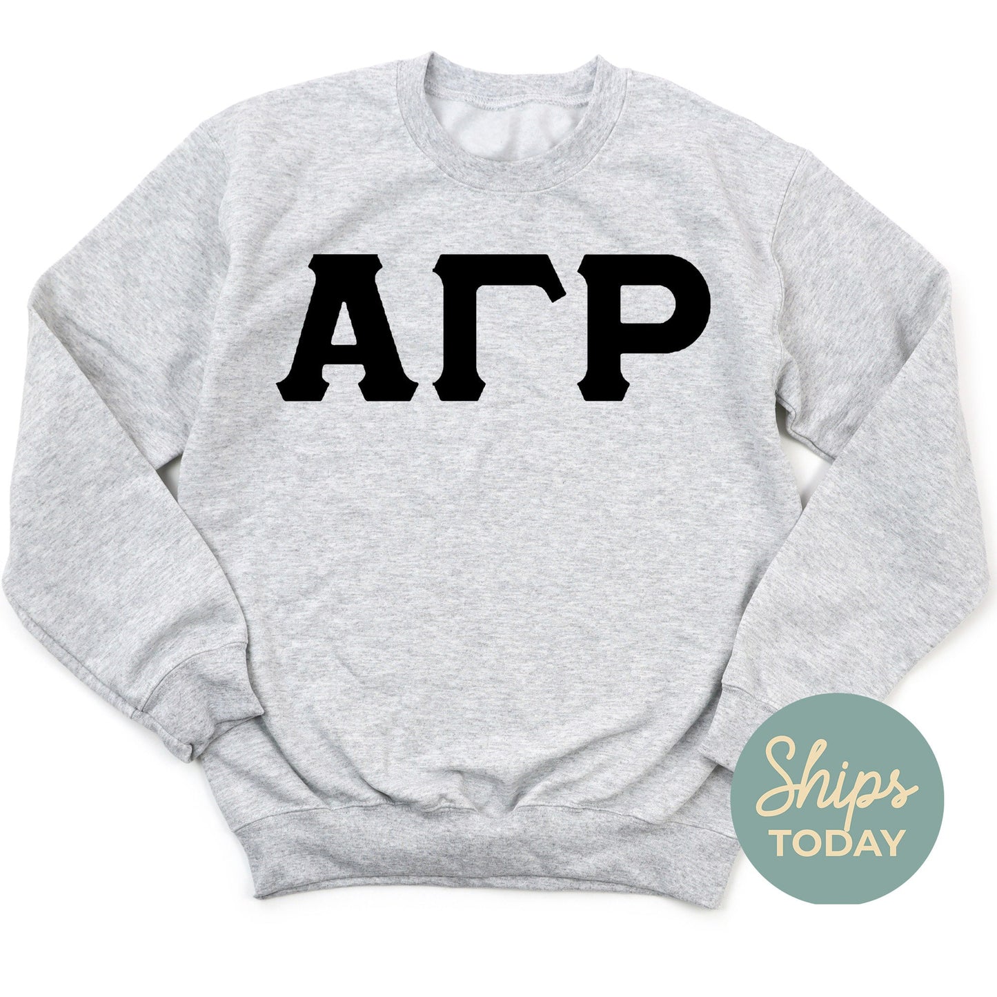 Alpha Gamma Rho Black Letters Fraternity Sweatshirt _ 34908g