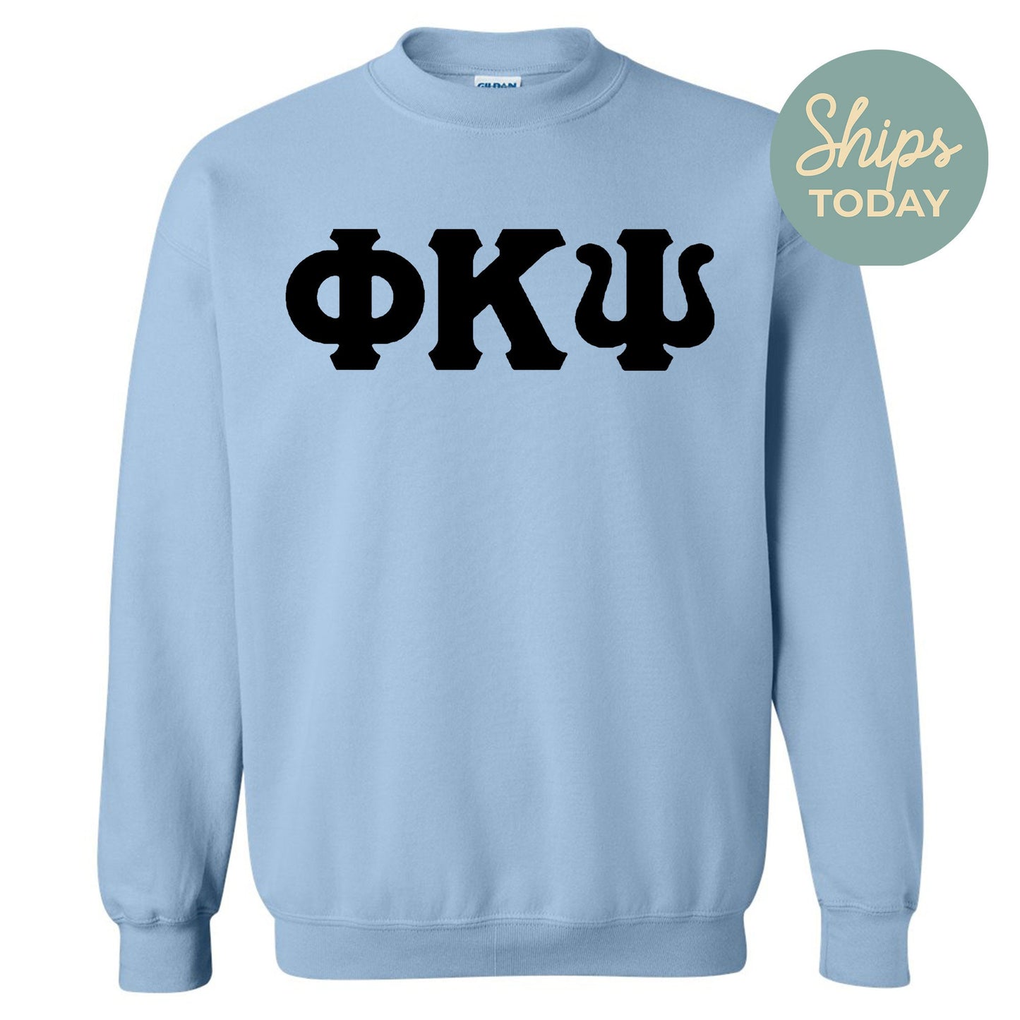 Phi Kappa Psi Black Letters Fraternity Sweatshirt _ 34922g