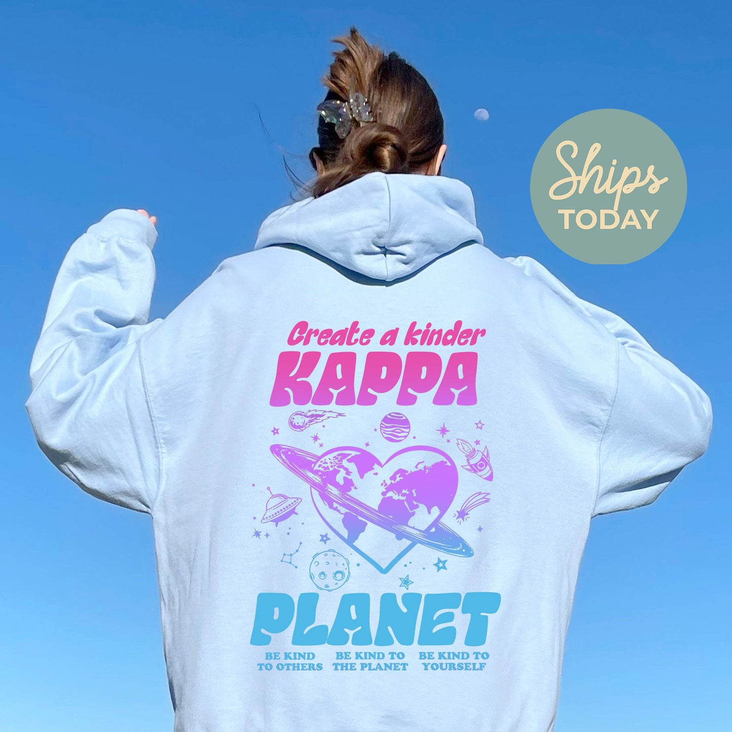 Kappa Kappa Gamma Ombre Worlds Sorority Hoodie _ 35558g
