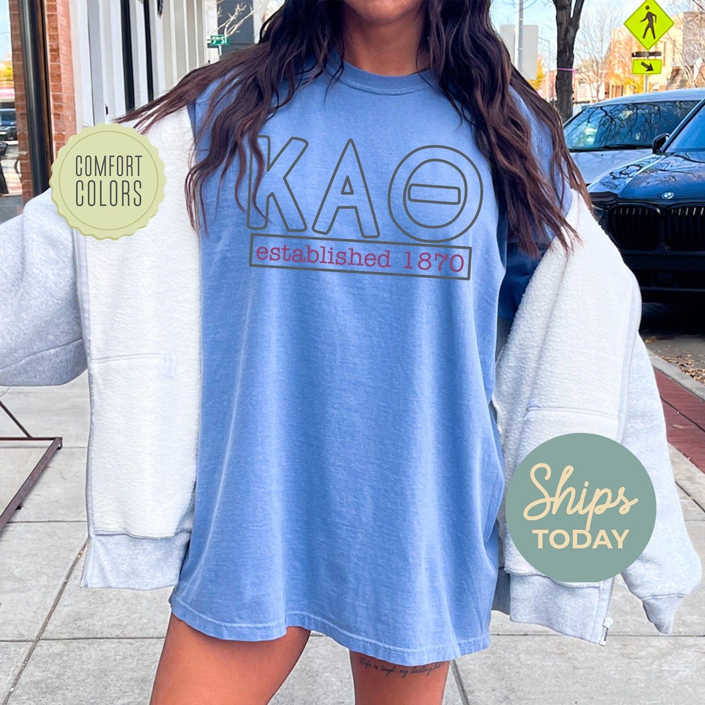 Kappa Alpha Theta Simply Greek Comfort Colors Sorority T-shirt _ 39351g