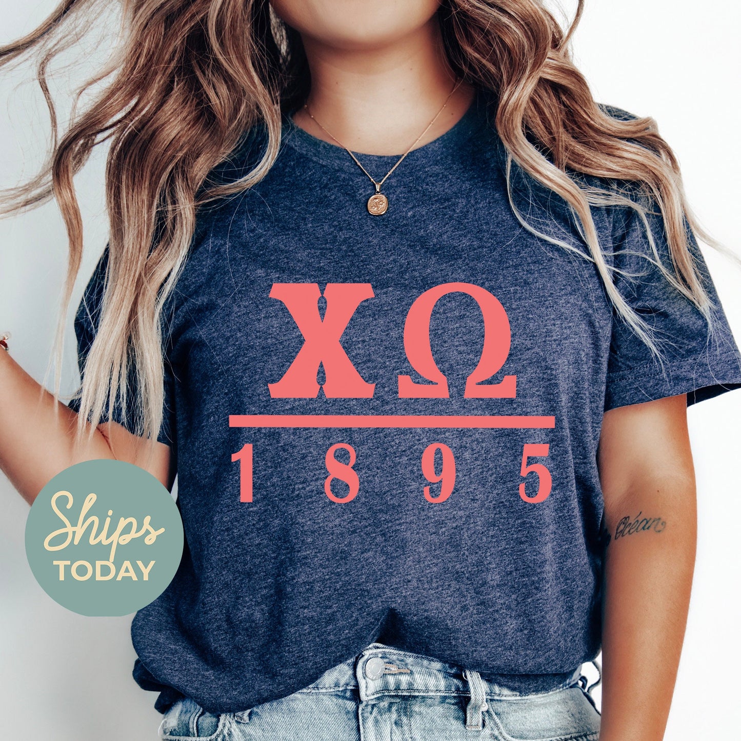 Chi Omega Monochromatic Sorority T-shirt _ 30852g
