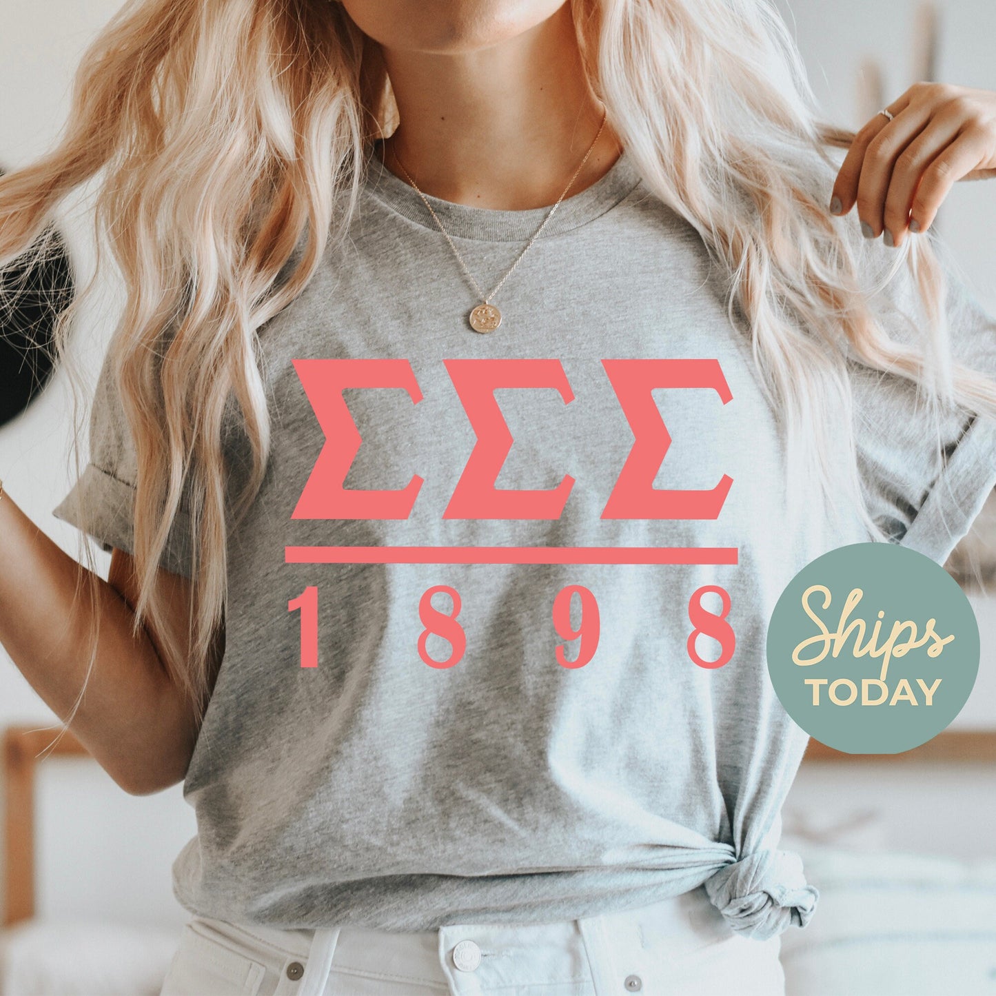 Sigma Sigma Sigma Monochromatic Sorority T-shirt _ 30866g