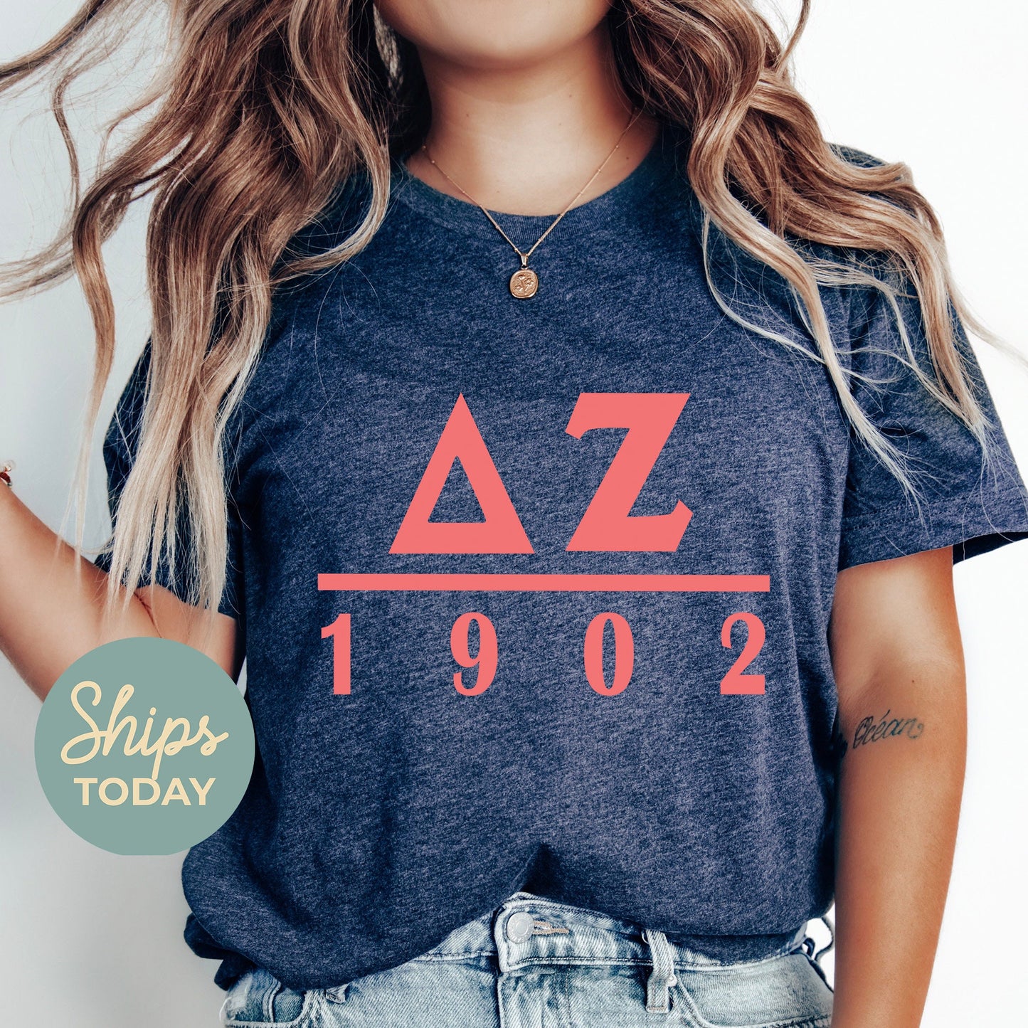 Delta Zeta Monochromatic Sorority T-shirt _ 30856g