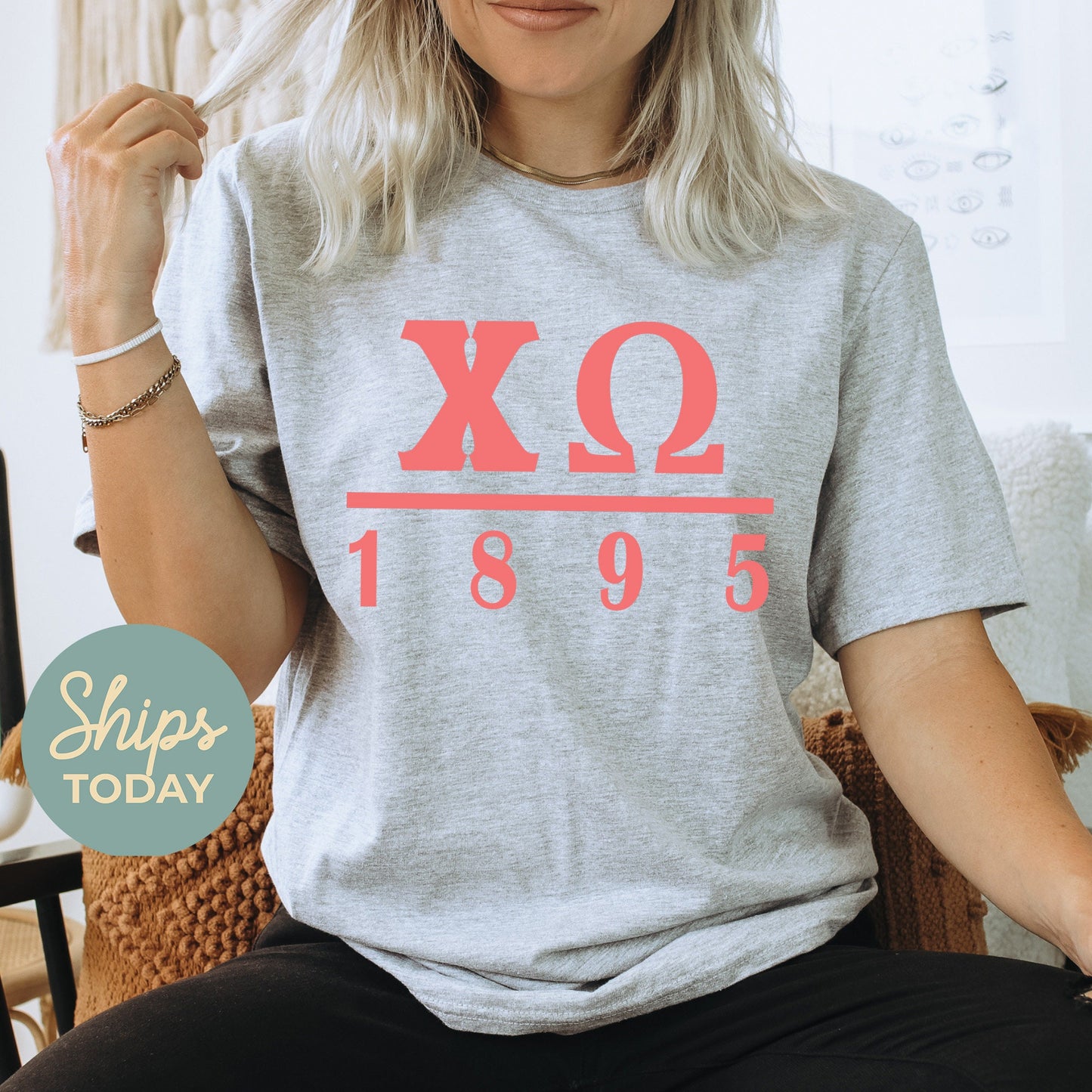 Chi Omega Monochromatic Sorority T-shirt _ 30852g