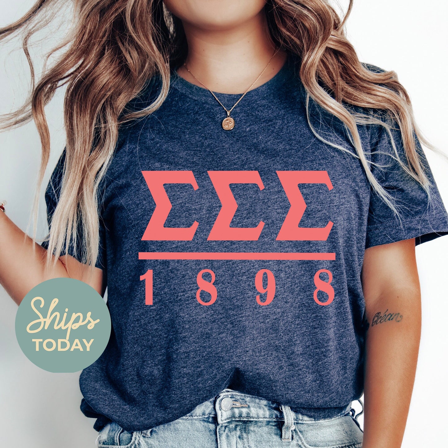 Sigma Sigma Sigma Monochromatic Sorority T-shirt _ 30866g