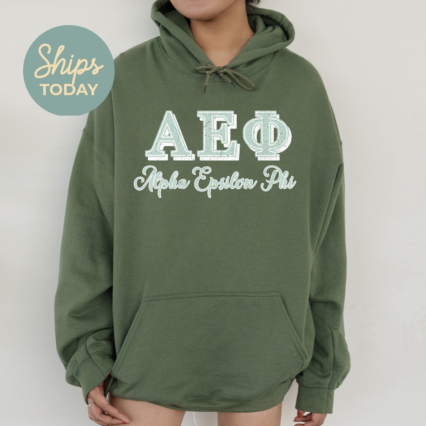 Alpha Epsilon Phi Greek Colors Sorority Hoodie _ 36071g