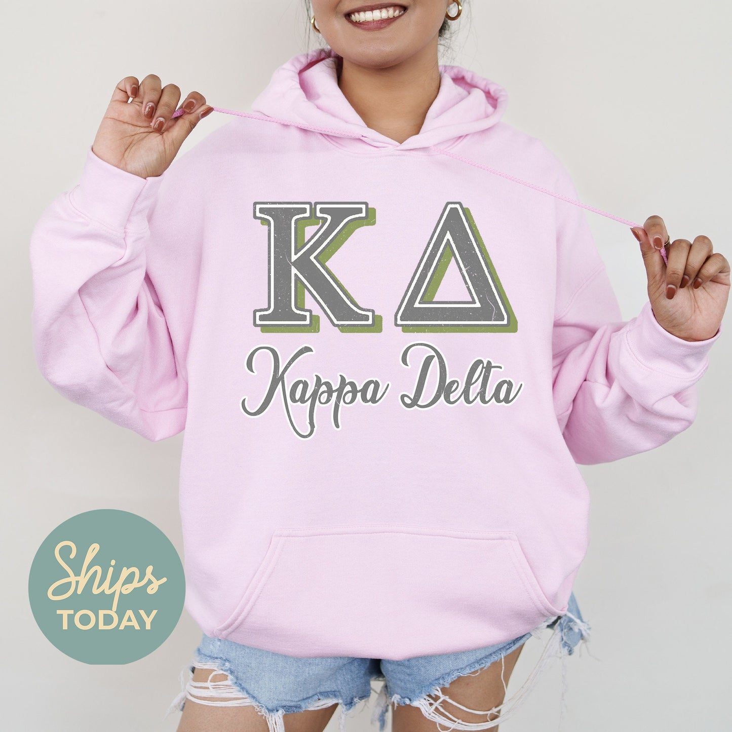 Kappa Alpha Theta Greek Colors Sorority Hoodie _ 36084g