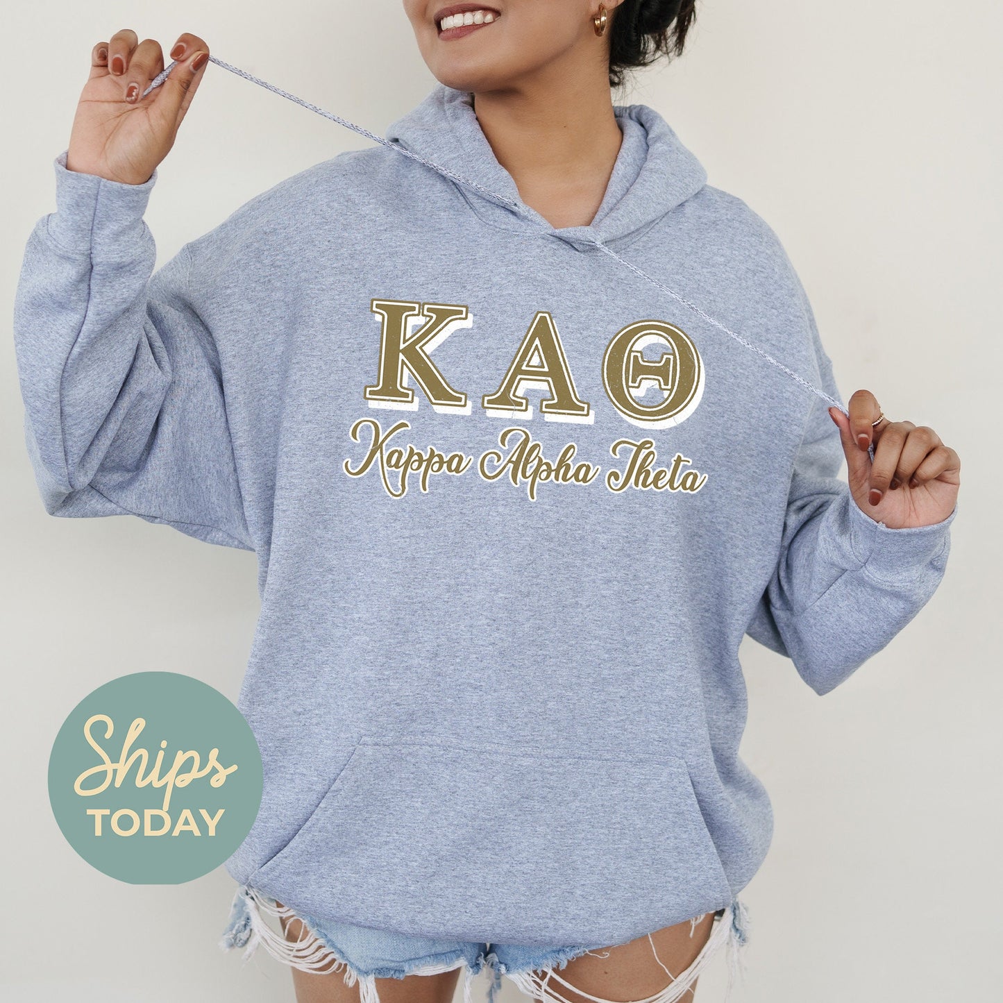 Kappa Delta Greek Colors Sorority Hoodie _ 36085g