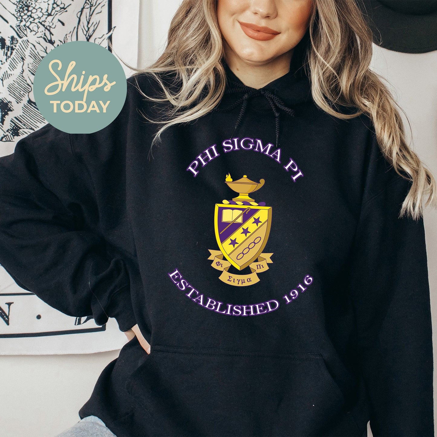 Phi Sigma Pi Iconic Insignia COED Hoodie _ 35675g