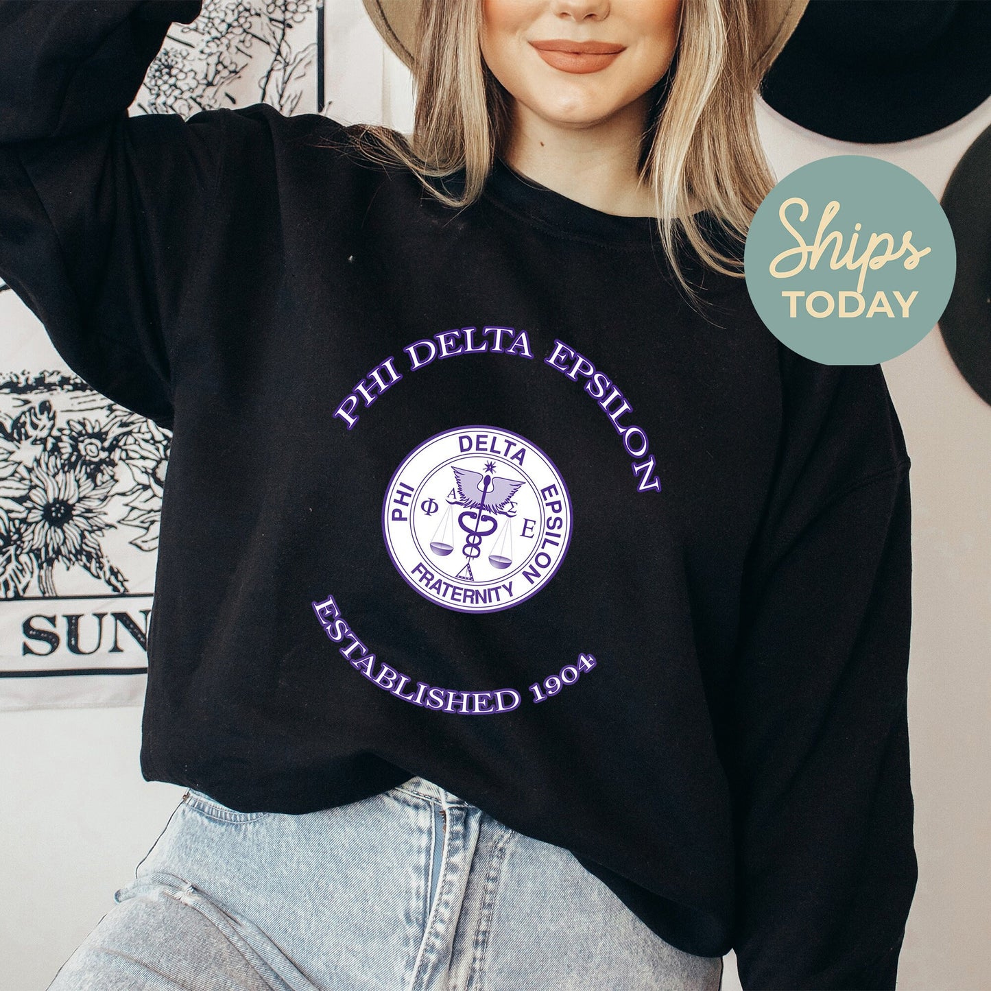Phi Delta Epsilon Iconic Insignia COED Sweatshirt _ 35674g