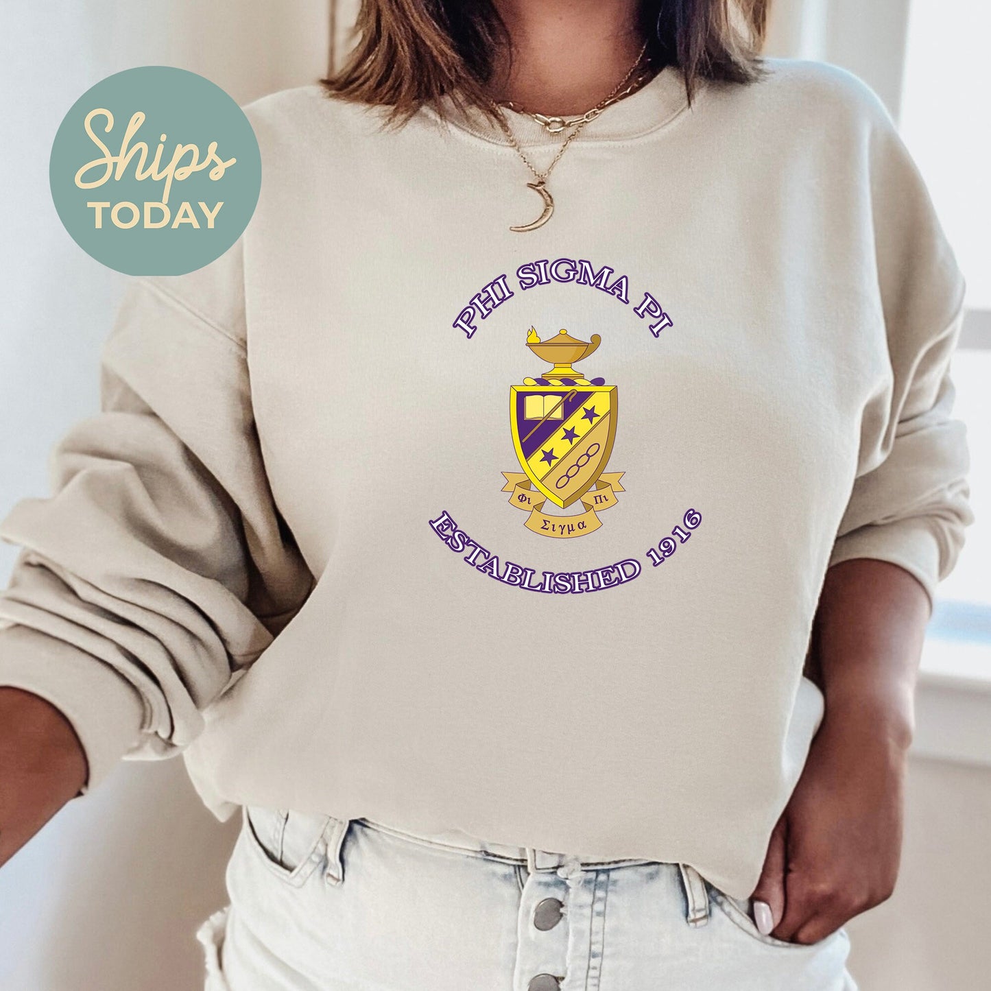 Phi Sigma Pi Iconic Insignia COED Sweatshirt _ 35675g
