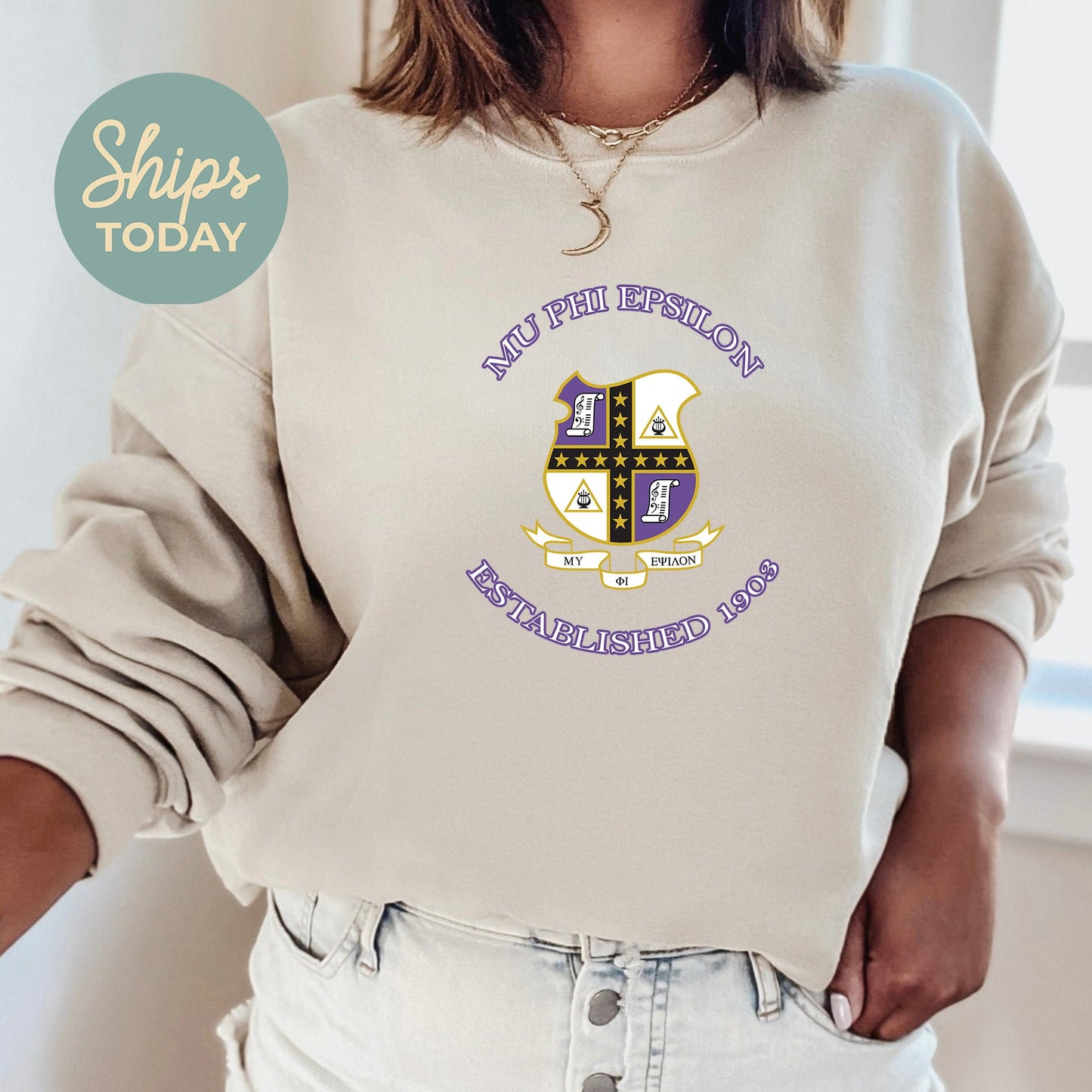 Mu Phi Epsilon Iconic Insignia COED Sweatshirt _ 35671g