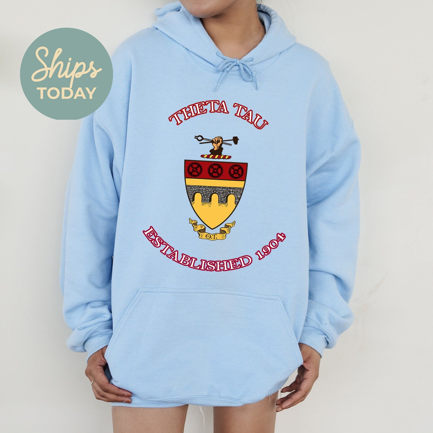 Theta Tau Iconic Insignia COED Hoodie _ 35678g
