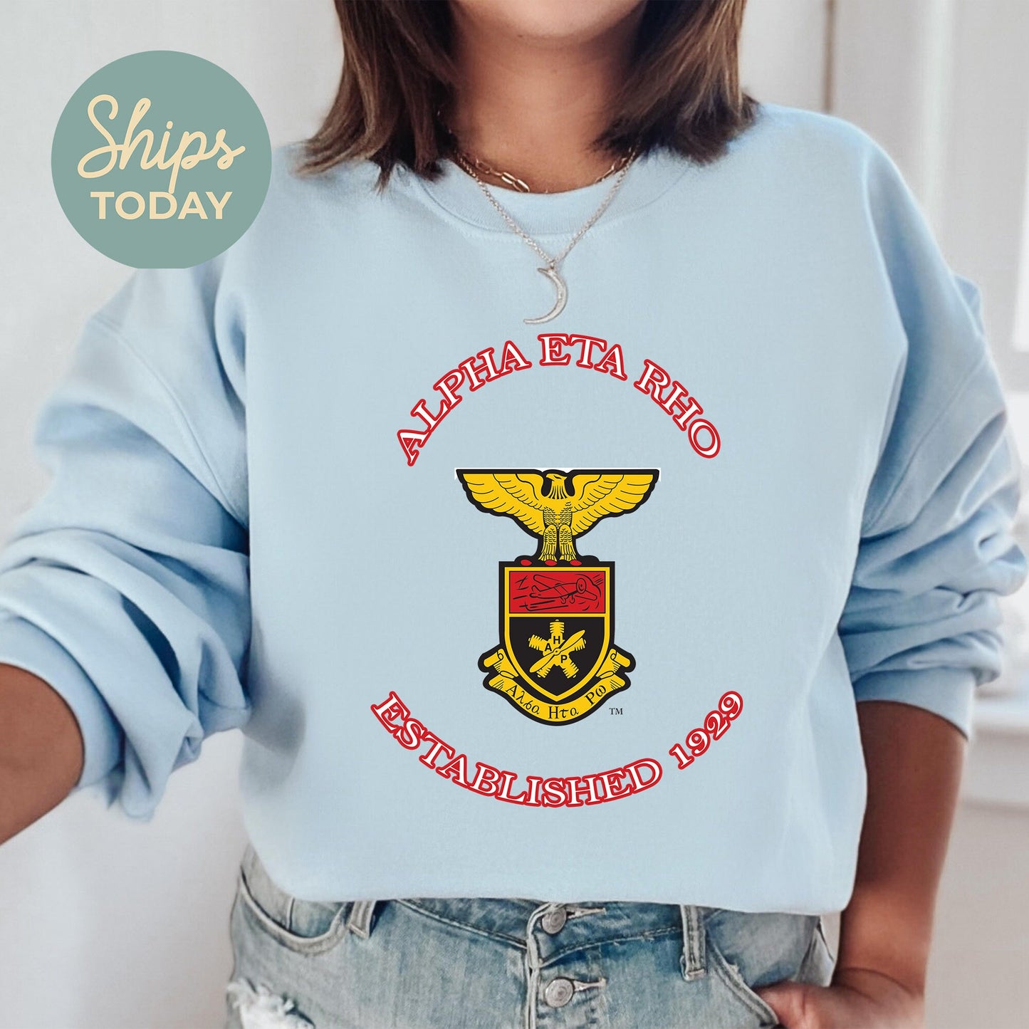 Alpha Eta Rho Iconic Insignia COED Sweatshirt _ 35663g