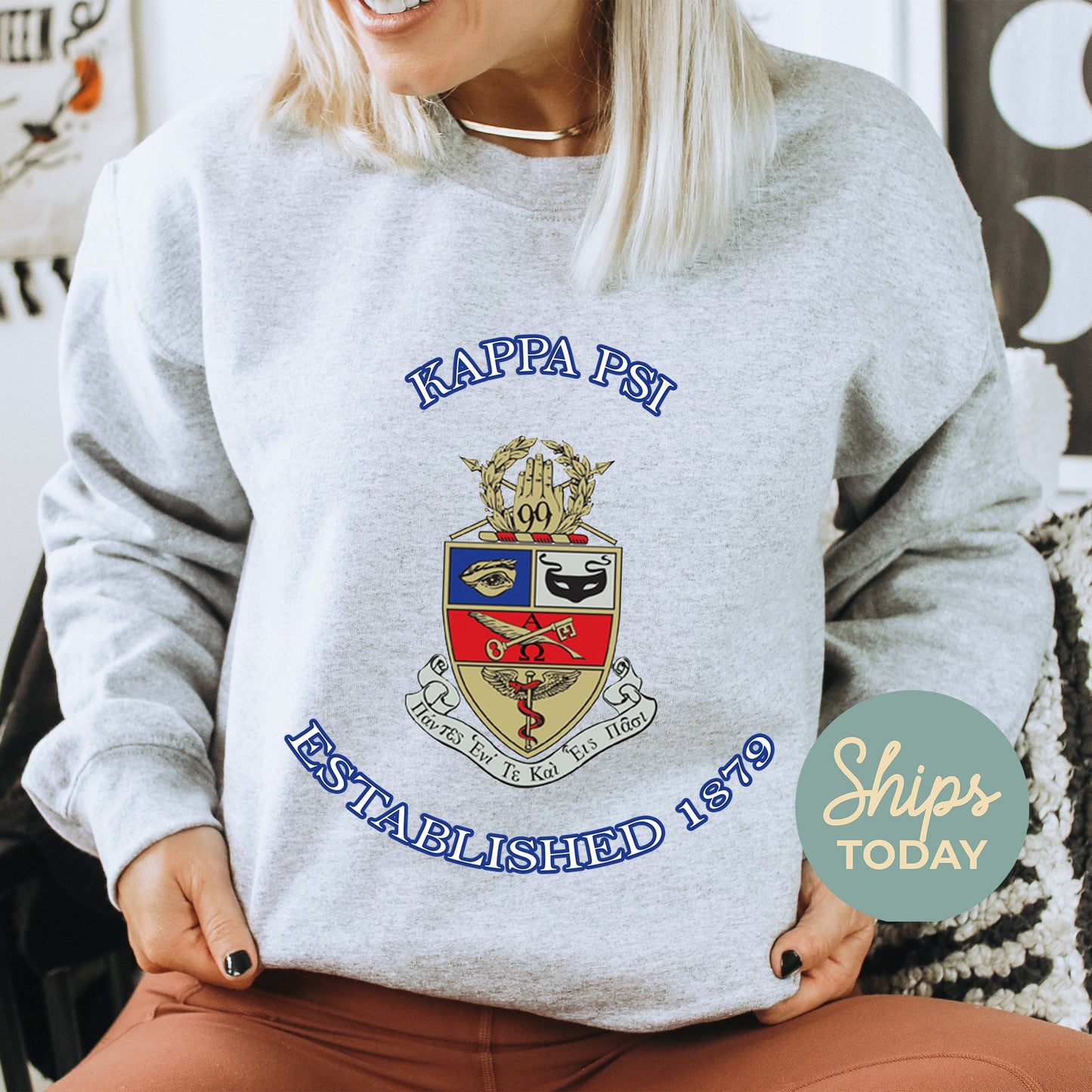 Kappa Psi Iconic Insignia COED Sweatshirt _ 35670g