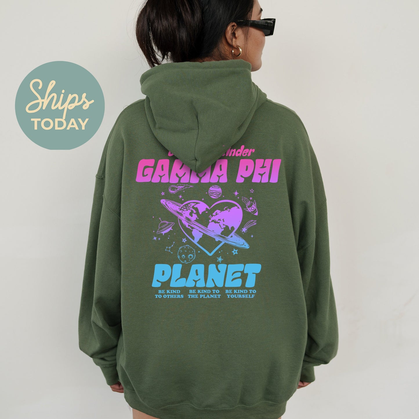 Gamma Phi Beta Ombre Worlds Sorority Hoodie _ 35555g