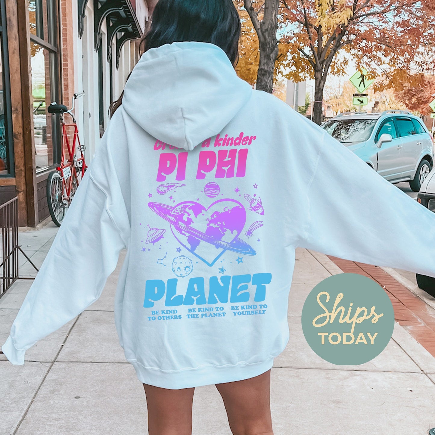 Pi Beta Phi Ombre Worlds Sorority Hoodie _ 35561g