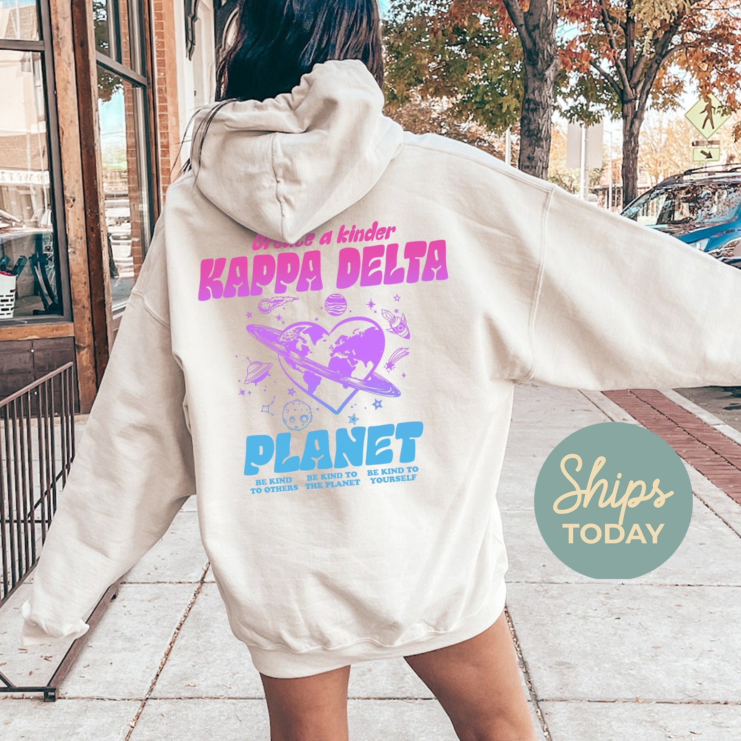 Kappa Delta Ombre Worlds Sorority Hoodie _ 35557g