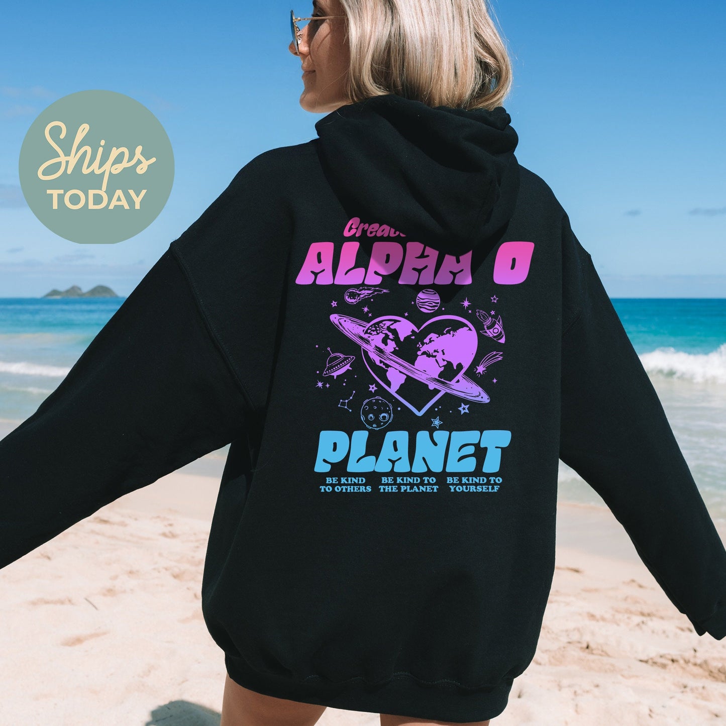 Alpha Omicron Pi Ombre Worlds Sorority Hoodie _ 35545g