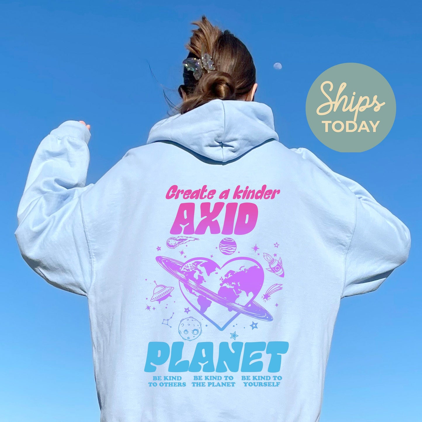 Alpha Xi Delta Ombre Worlds Sorority Hoodie _ 35549g