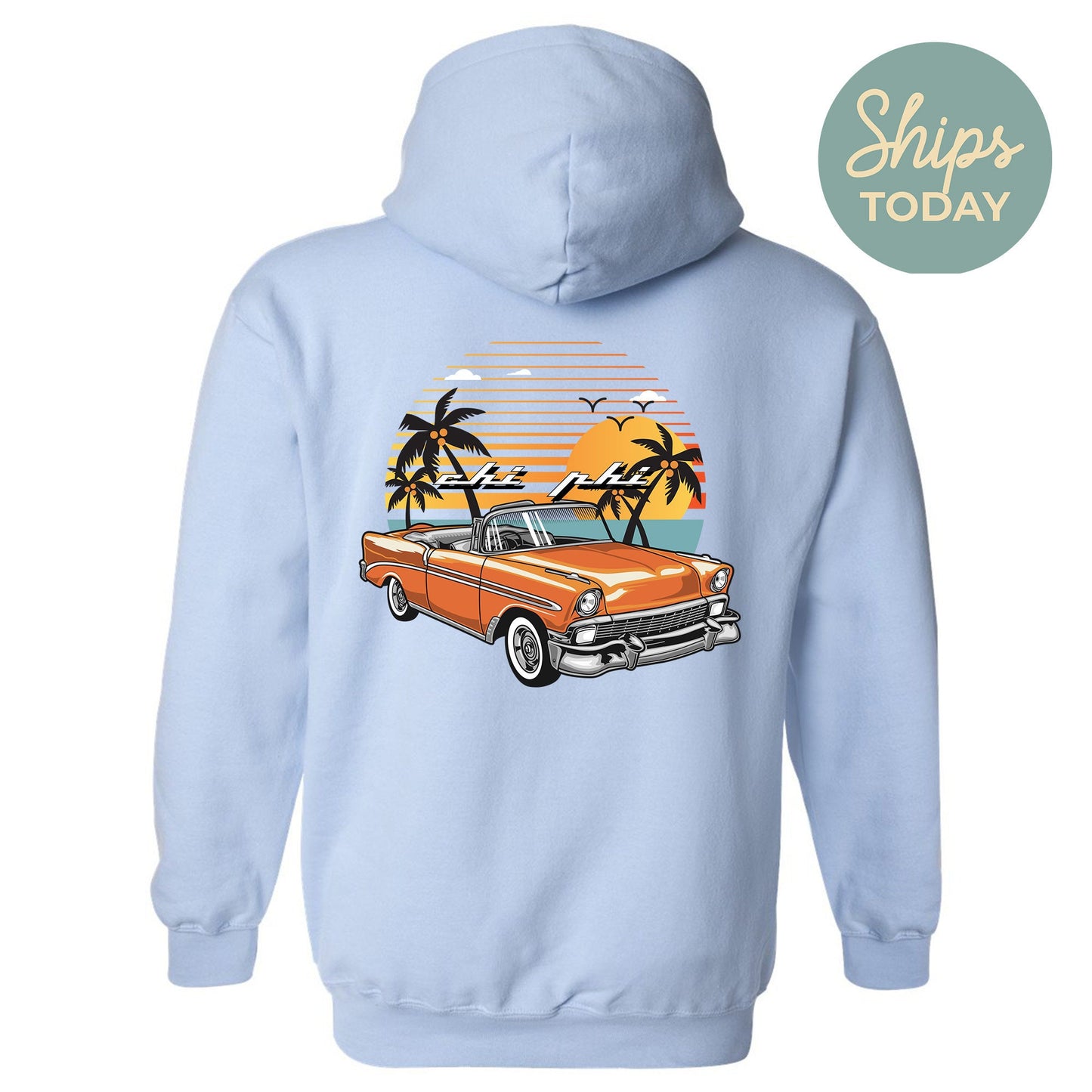 Chi Phi Retro Rides Fraternity Hoodie _ 33590g