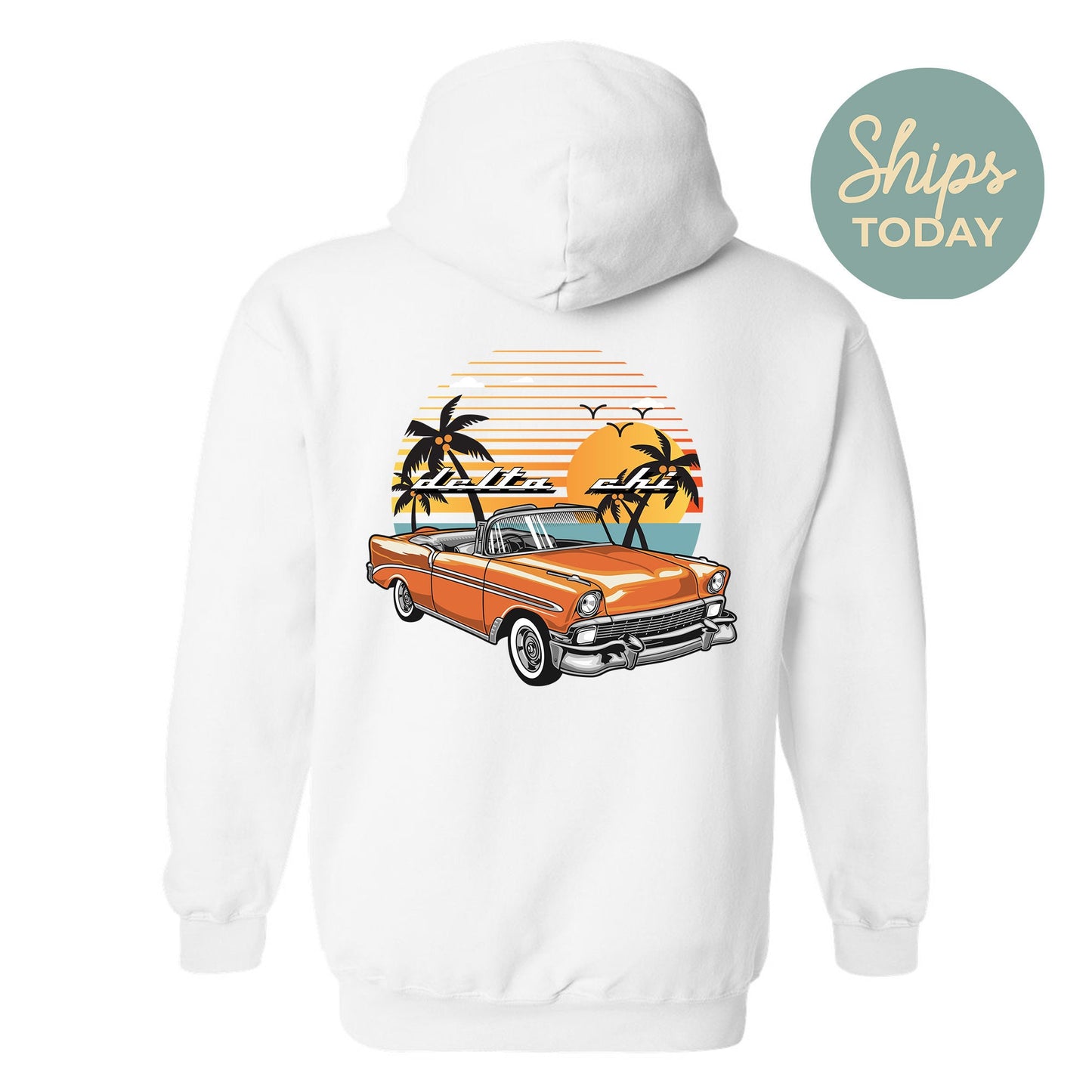 Delta Chi Retro Rides Fraternity Hoodie _ 33591g