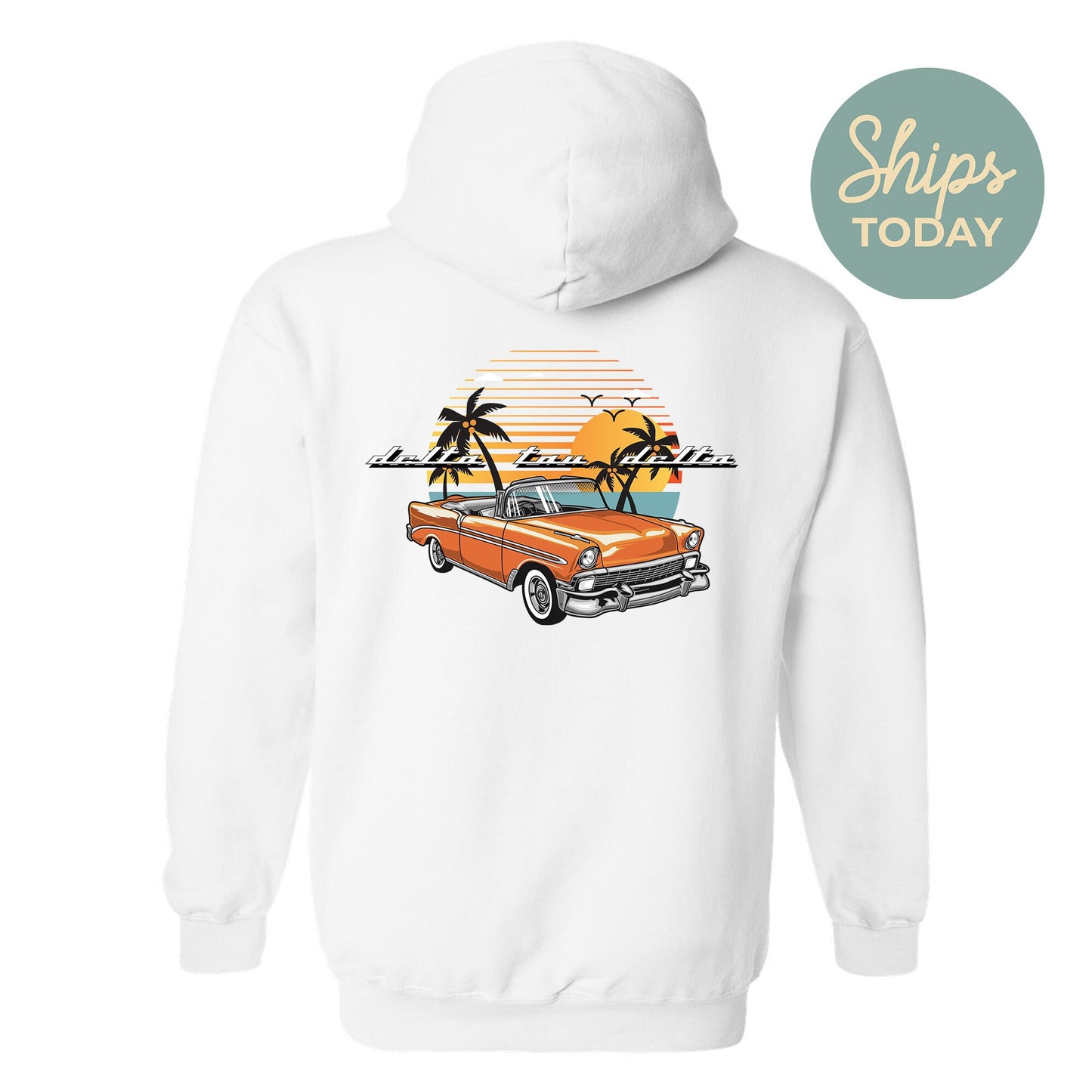 Delta Tau Delta Retro Rides Fraternity Hoodie _ 33593g
