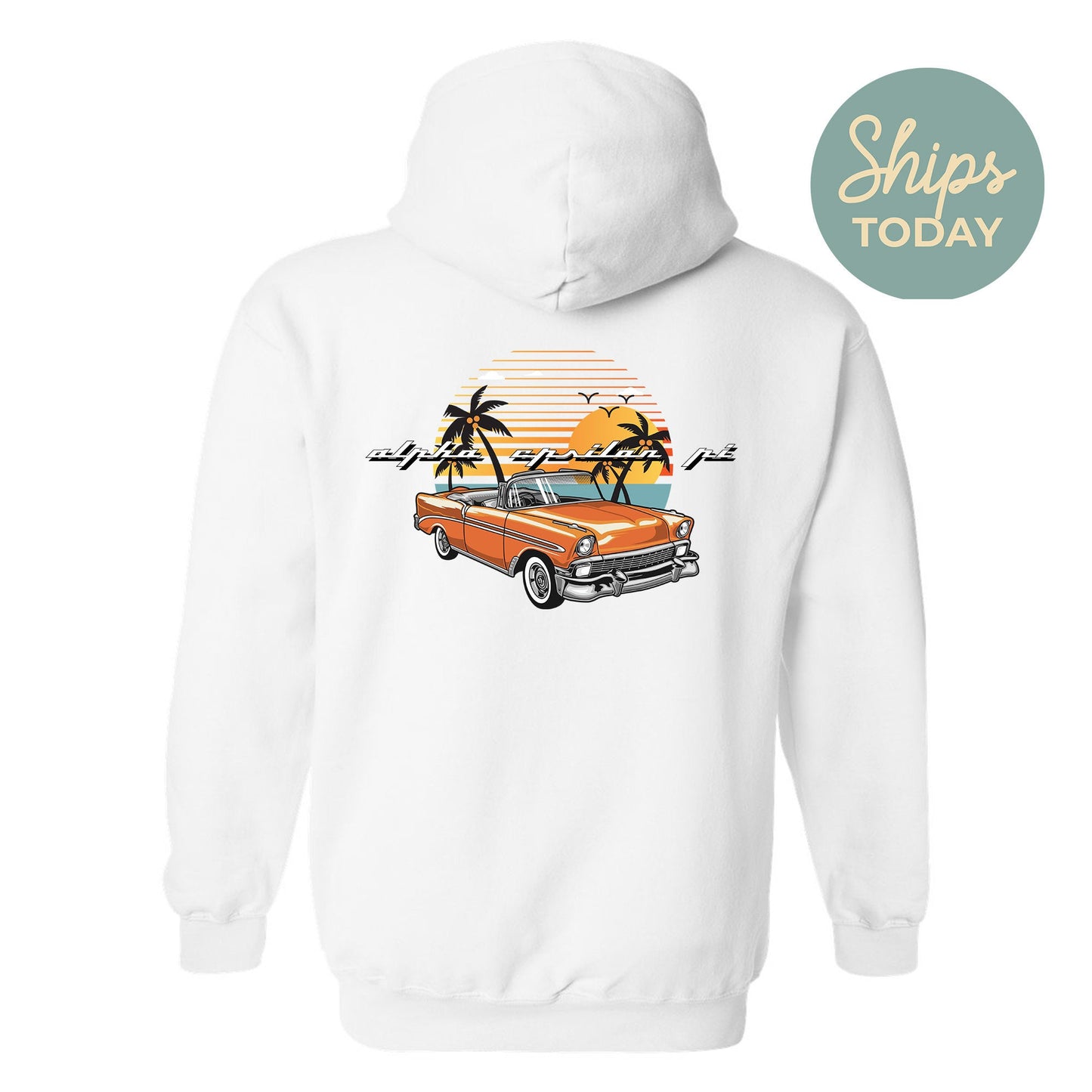 Alpha Epsilon Pi Retro Rides Fraternity Hoodie _ 33585g