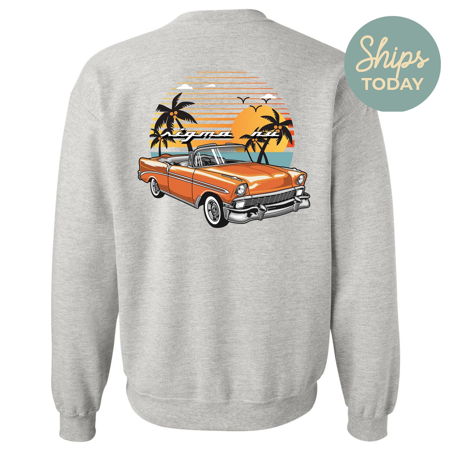Sigma Nu Retro Rides Fraternity Sweatshirt _ 33608g