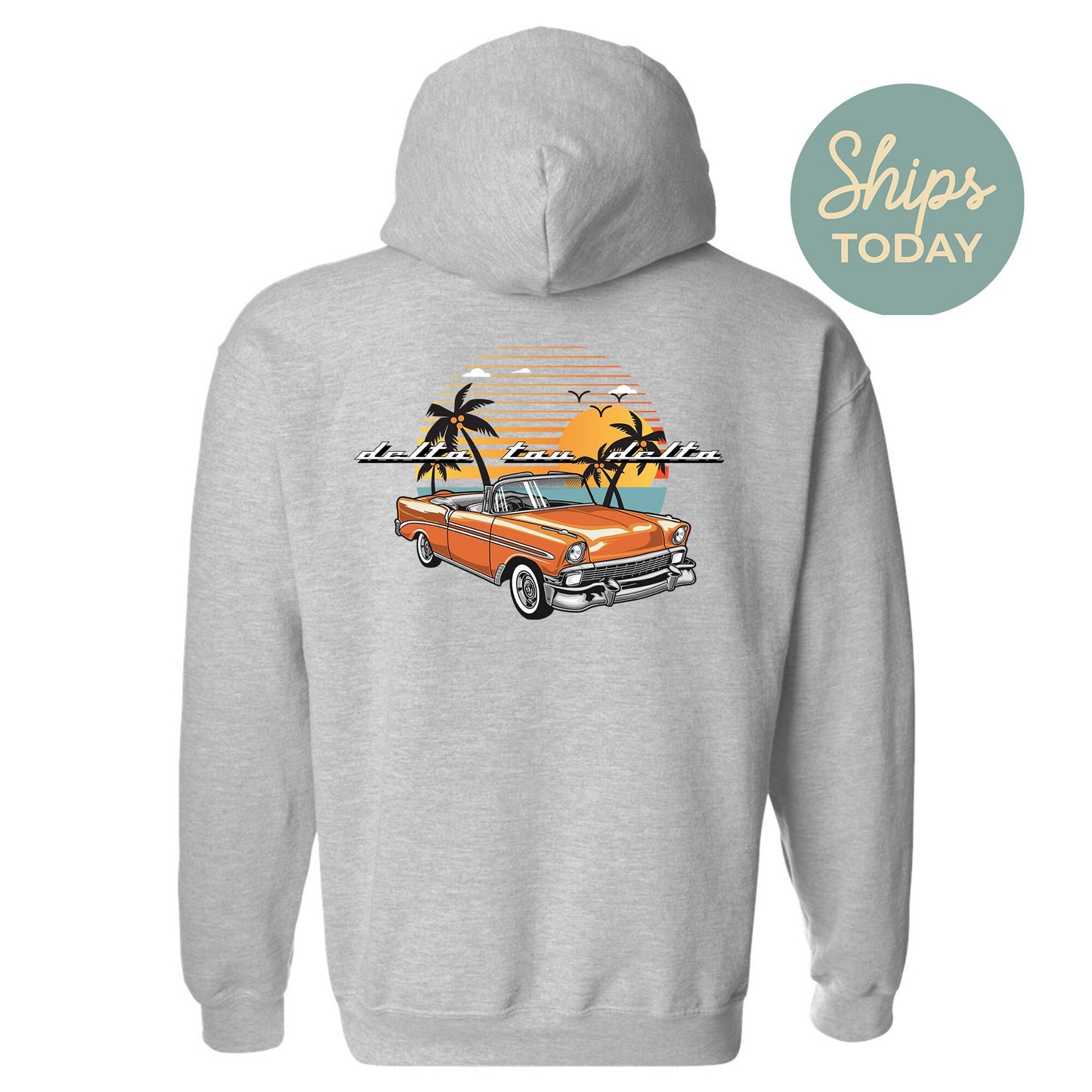 Delta Tau Delta Retro Rides Fraternity Hoodie _ 33593g