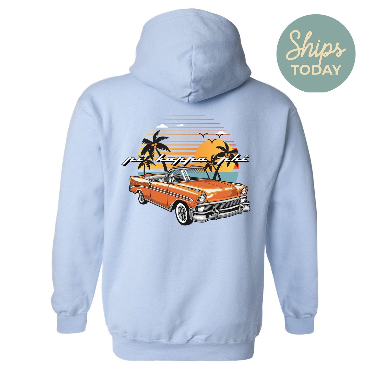 Pi Kappa Phi Retro Rides Fraternity Hoodie _ 33604g