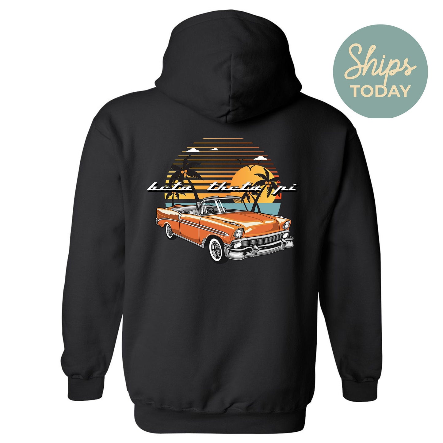 Beta Theta Pi Retro Rides Fraternity Hoodie _ 33589g
