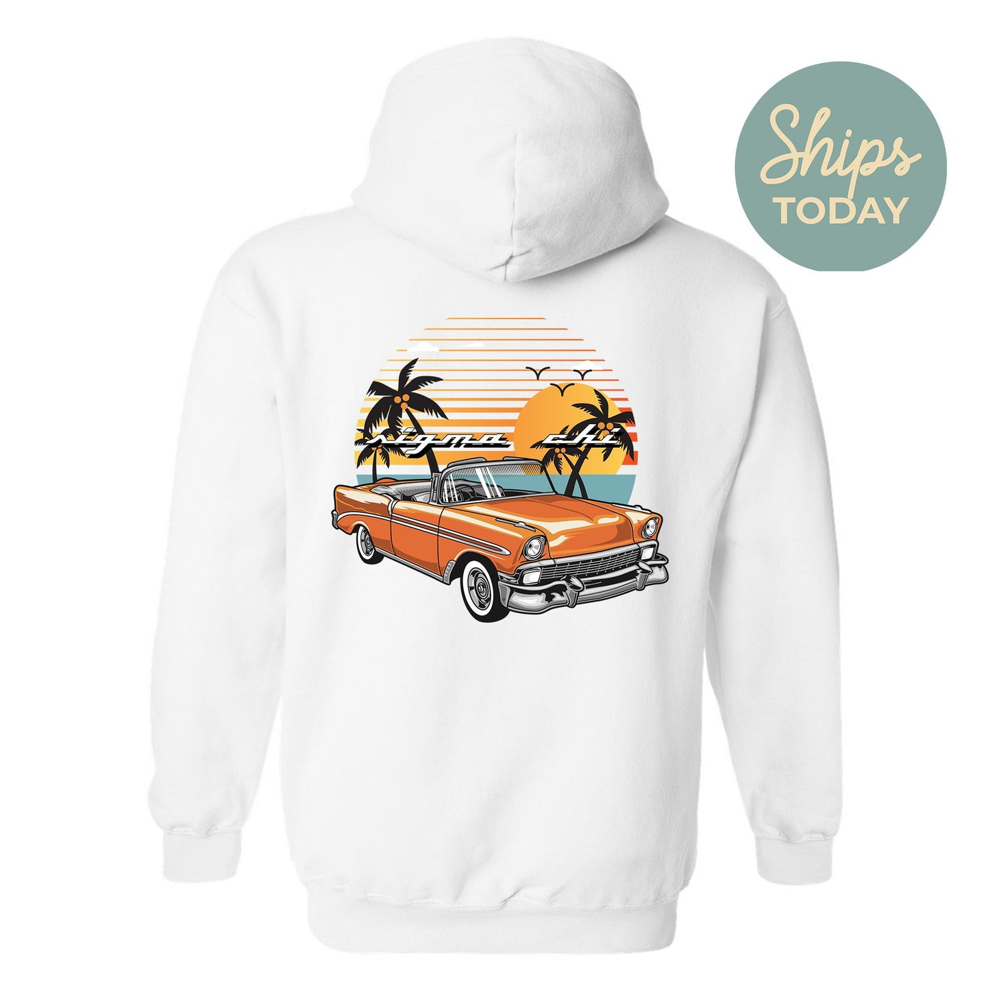 Sigma Chi Retro Rides Fraternity Hoodie _ 33607g