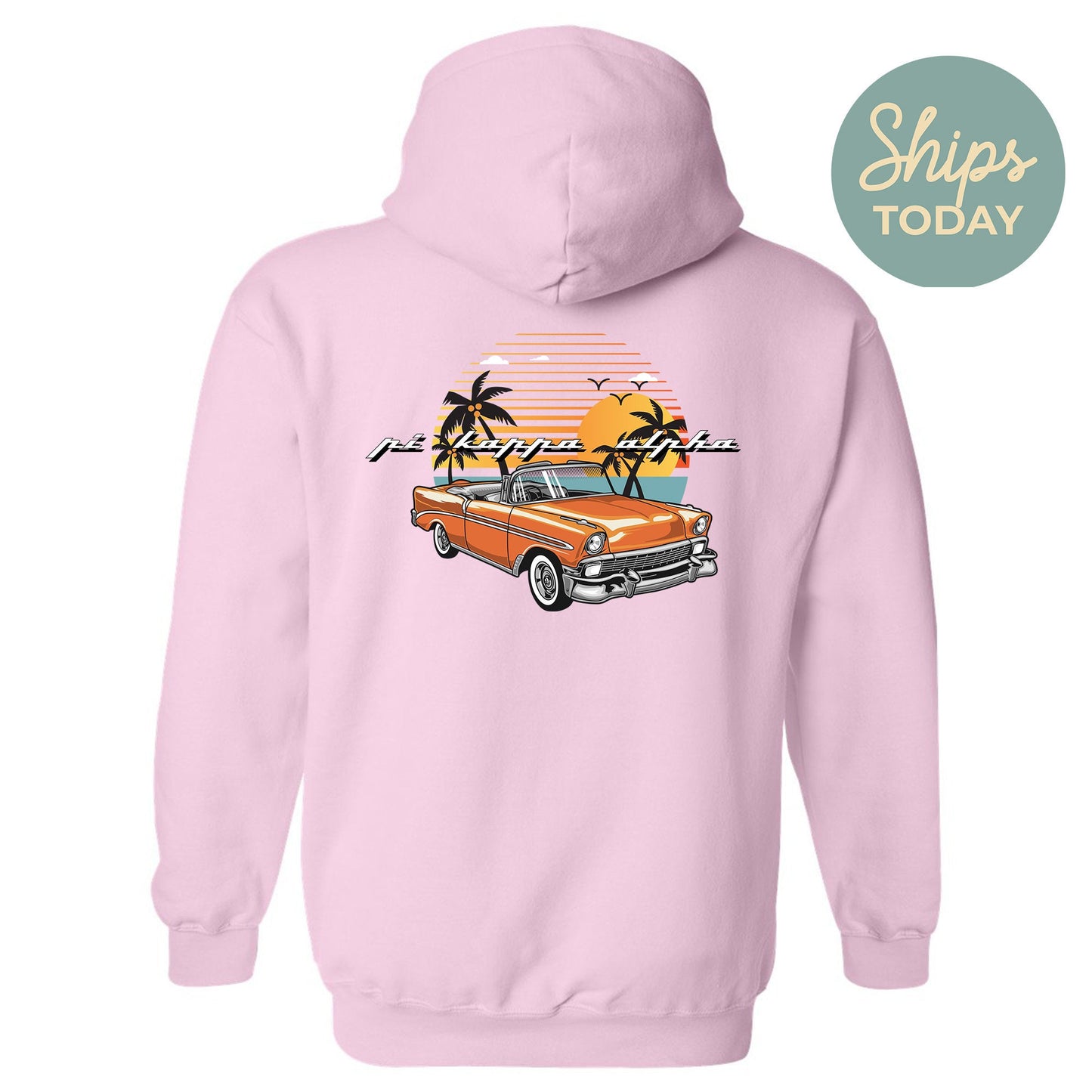 Pi Kappa Alpha Retro Rides Fraternity Hoodie _ 33603g