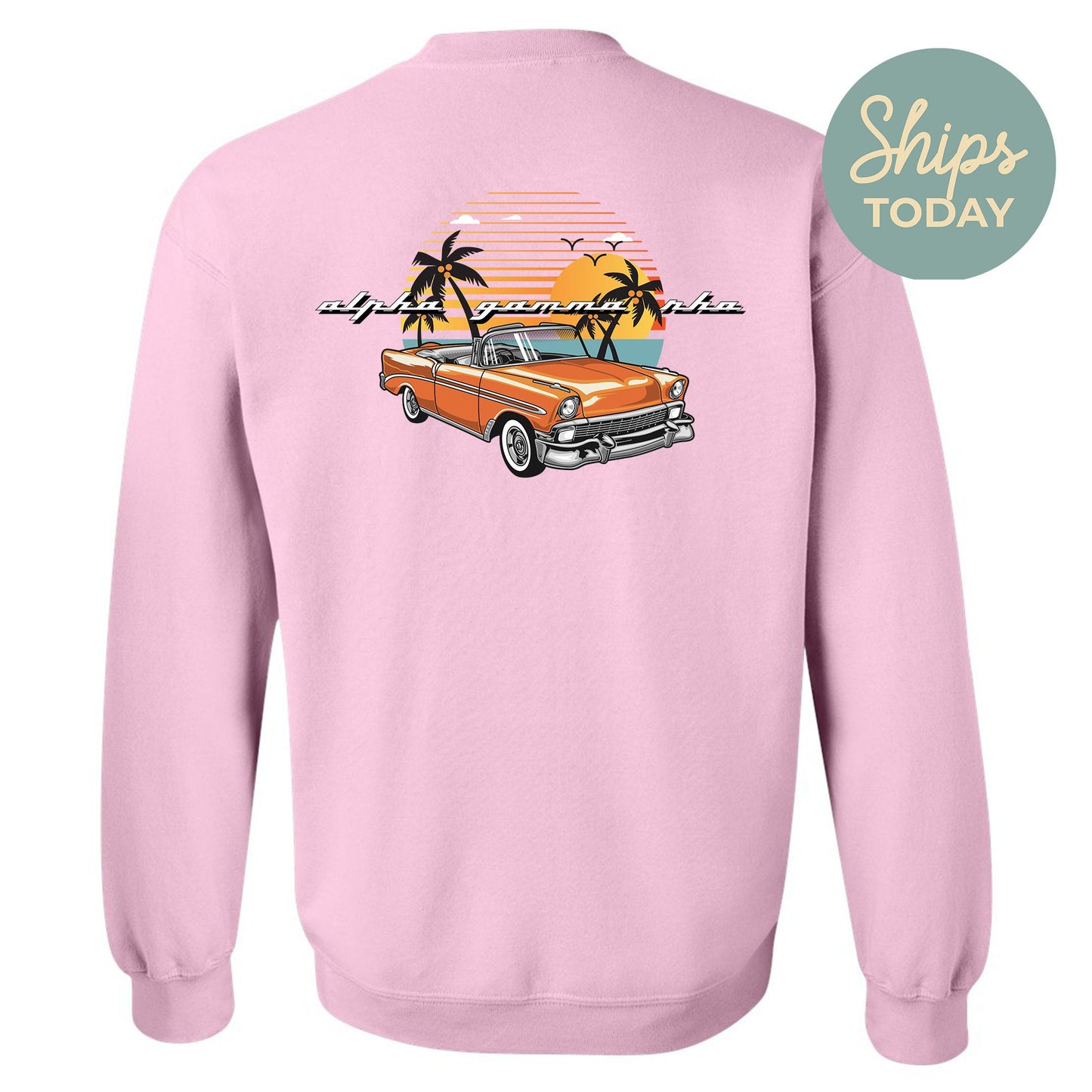 Alpha Gamma Rho Retro Rides Fraternity Sweatshirt _ 33586g