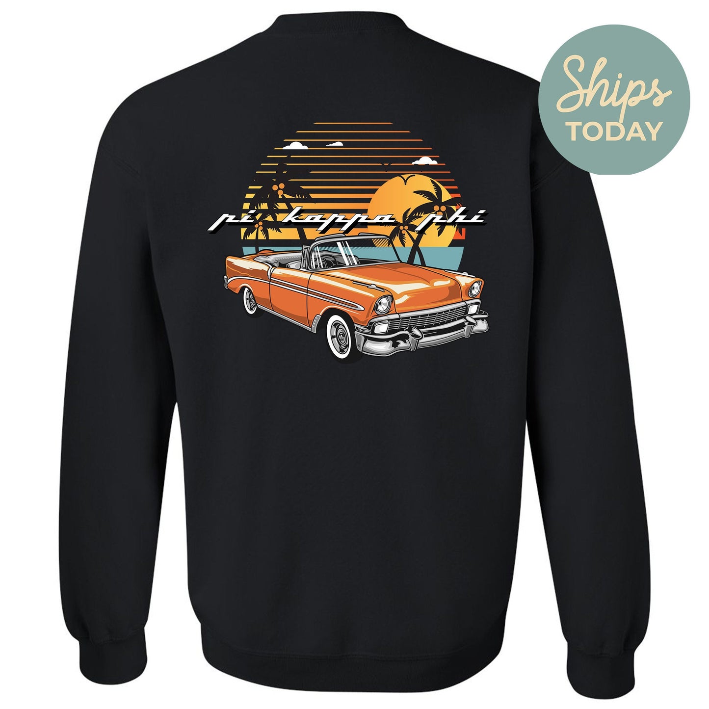 Pi Kappa Phi Retro Rides Fraternity Sweatshirt _ 33604g