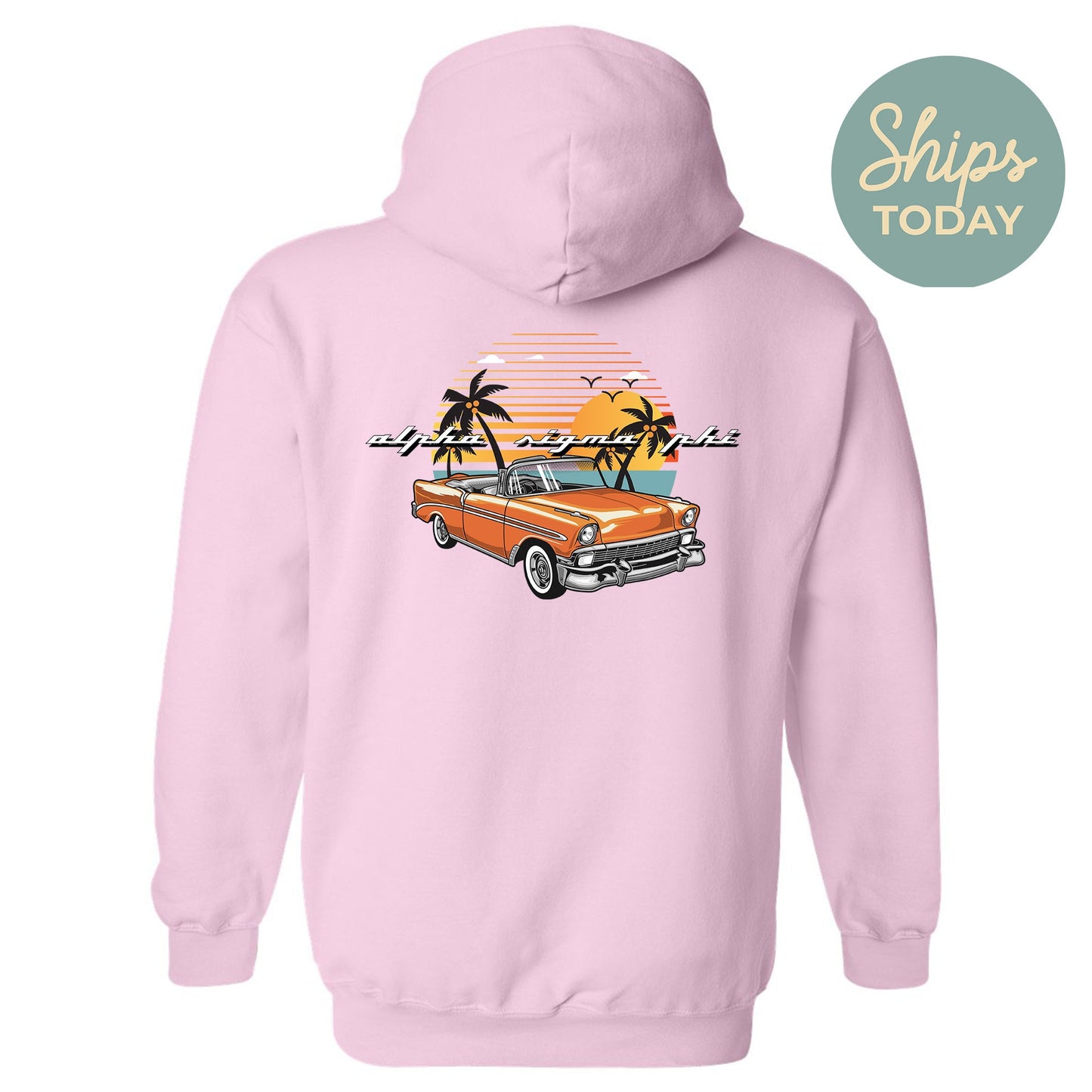 Alpha Sigma Phi Retro Rides Fraternity Hoodie _ 33587g