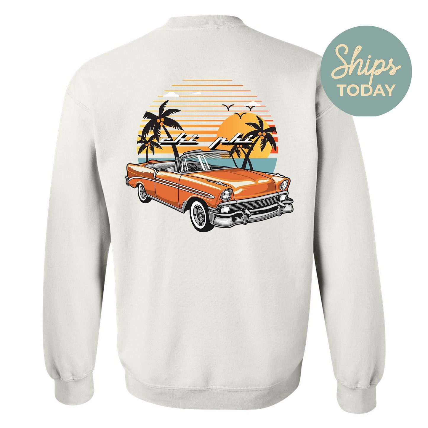 Chi Phi Retro Rides Fraternity Sweatshirt _ 33590g