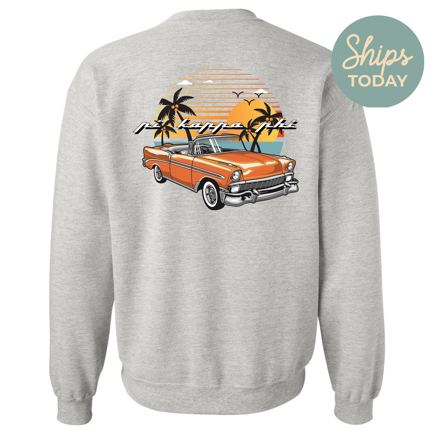 Pi Kappa Phi Retro Rides Fraternity Sweatshirt _ 33604g