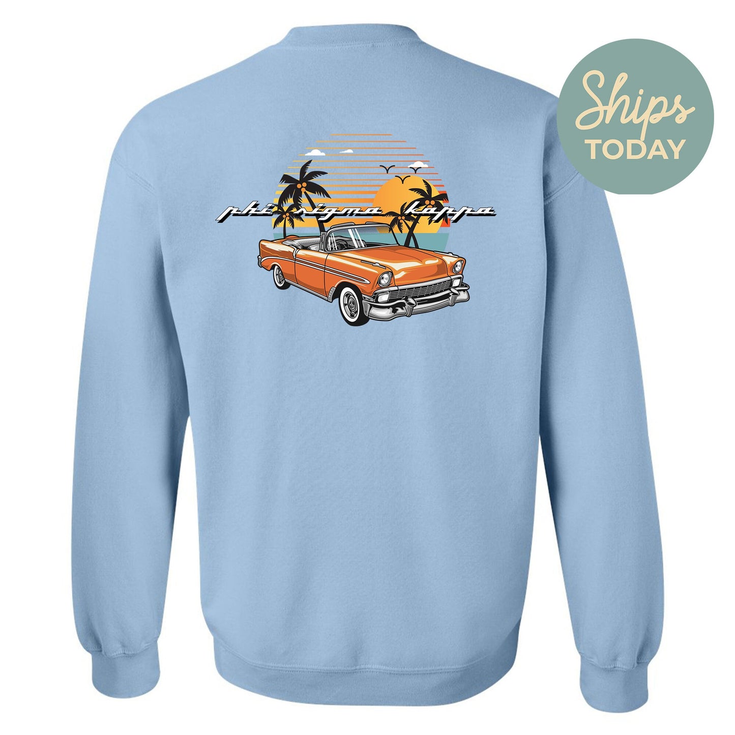 Phi Sigma Kappa Retro Rides Fraternity Sweatshirt _ 33602g