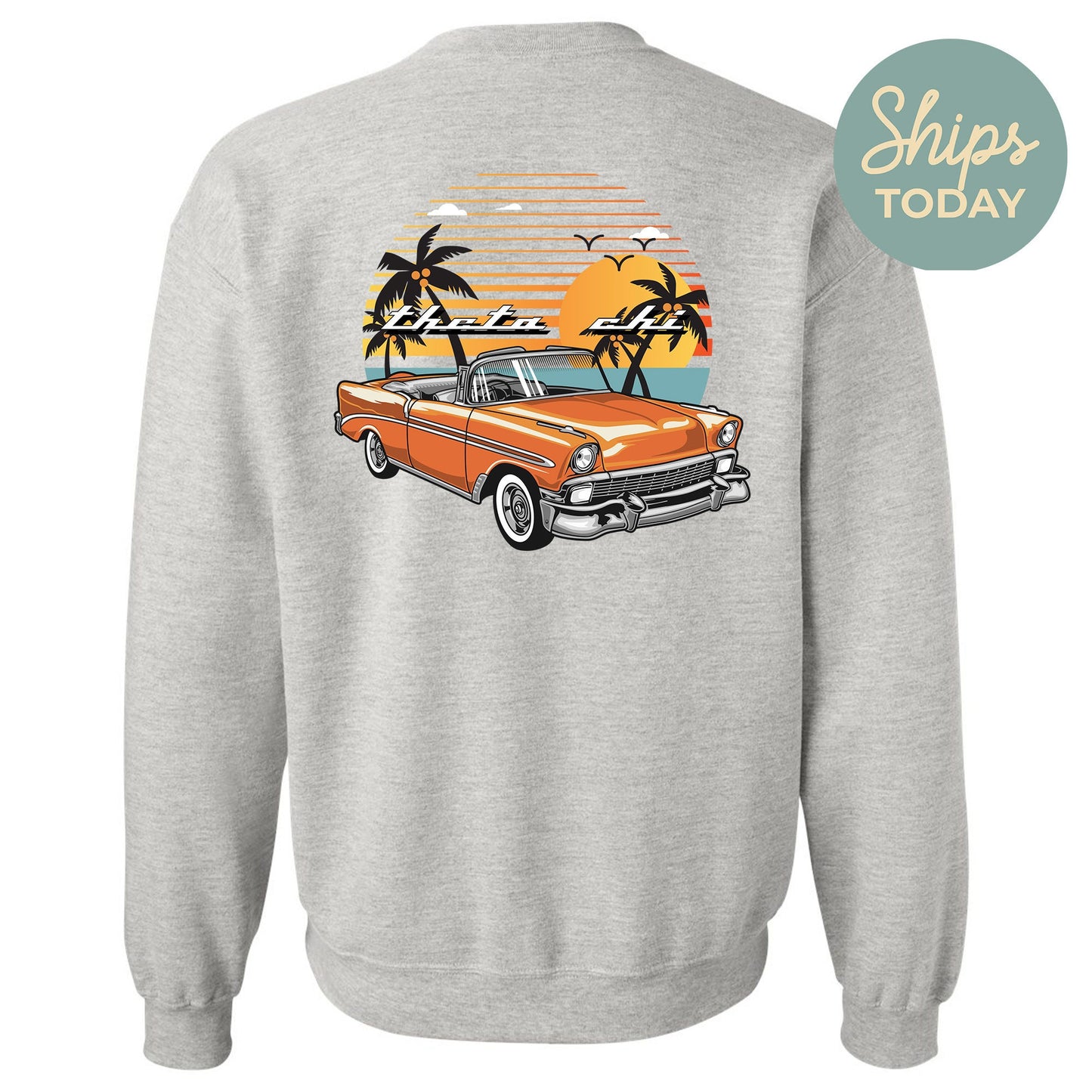 Theta Chi Retro Rides Fraternity Sweatshirt _ 33613g