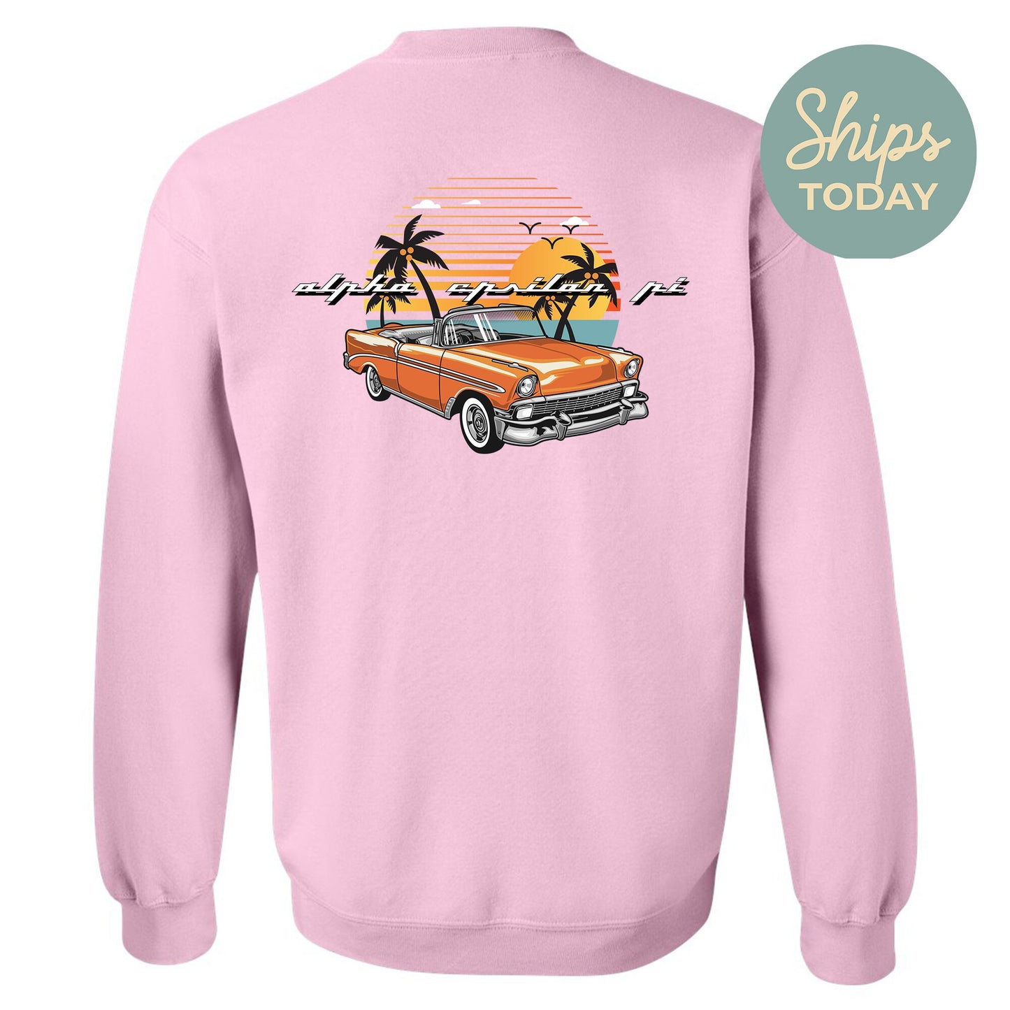 Alpha Epsilon Pi Retro Rides Fraternity Sweatshirt _ 33585g