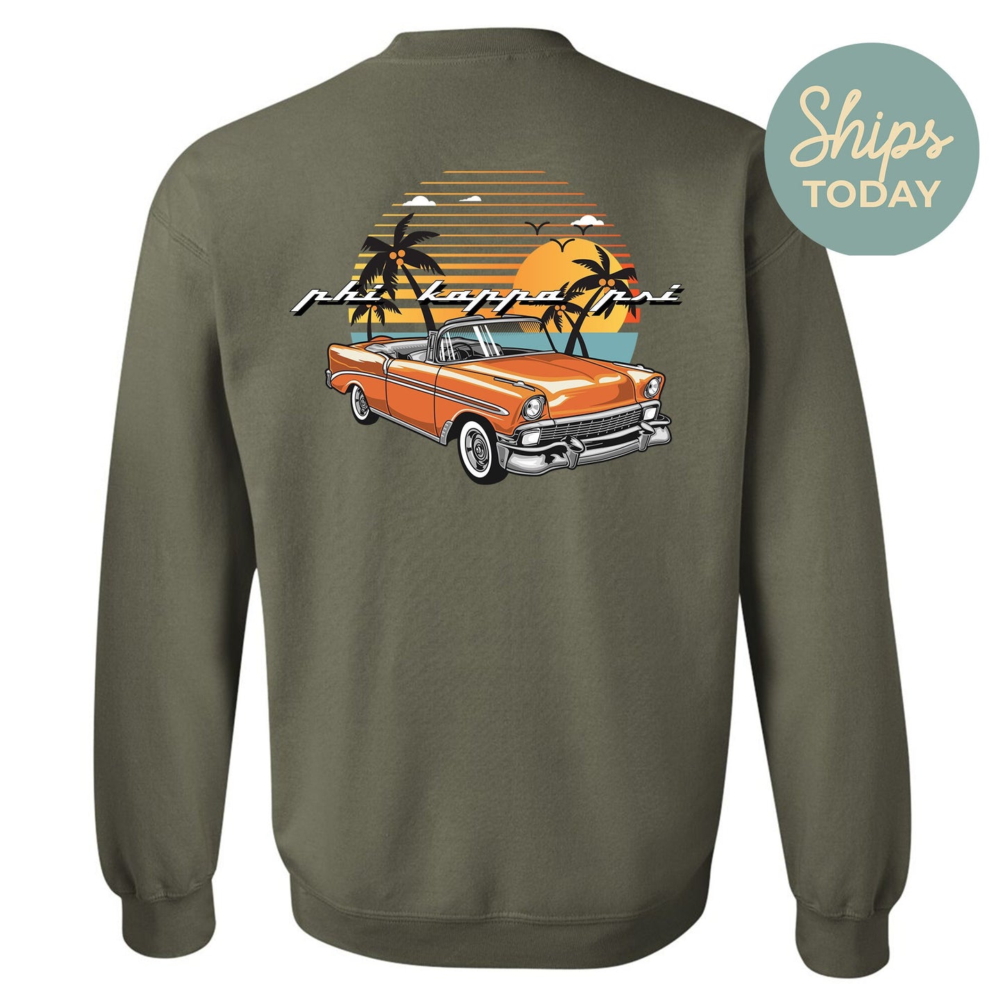 Phi Kappa Psi Retro Rides Fraternity Sweatshirt _ 33600g