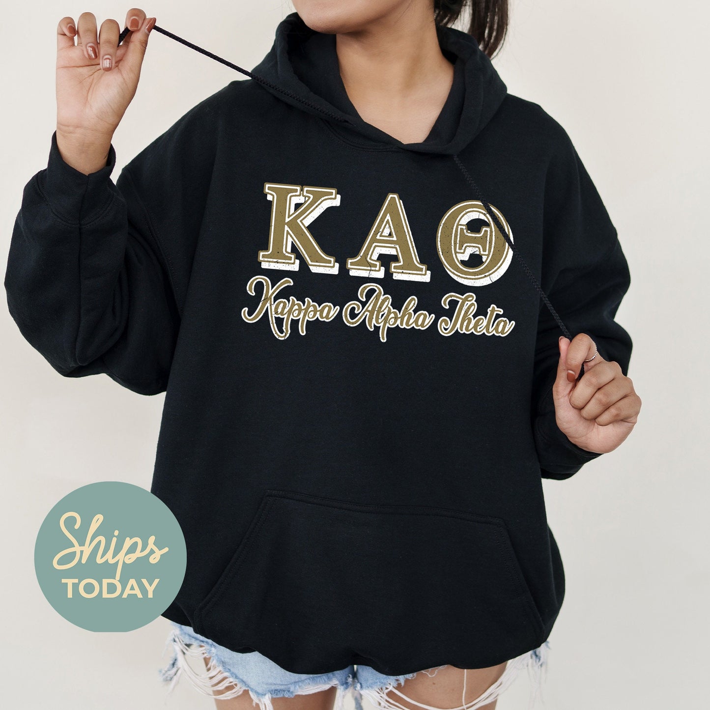 Kappa Delta Greek Colors Sorority Hoodie _ 36085g