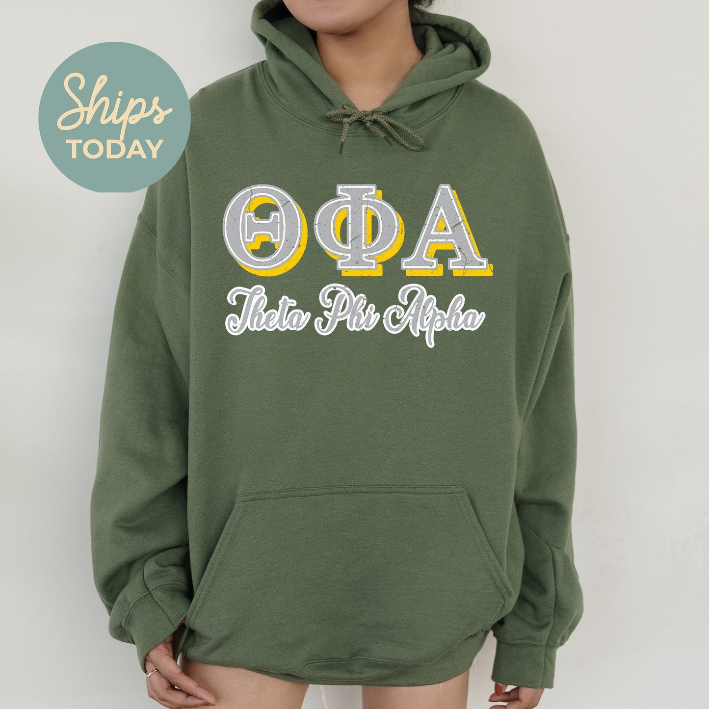 Theta Phi Alpha Greek Colors Sorority Hoodie _ 36093g