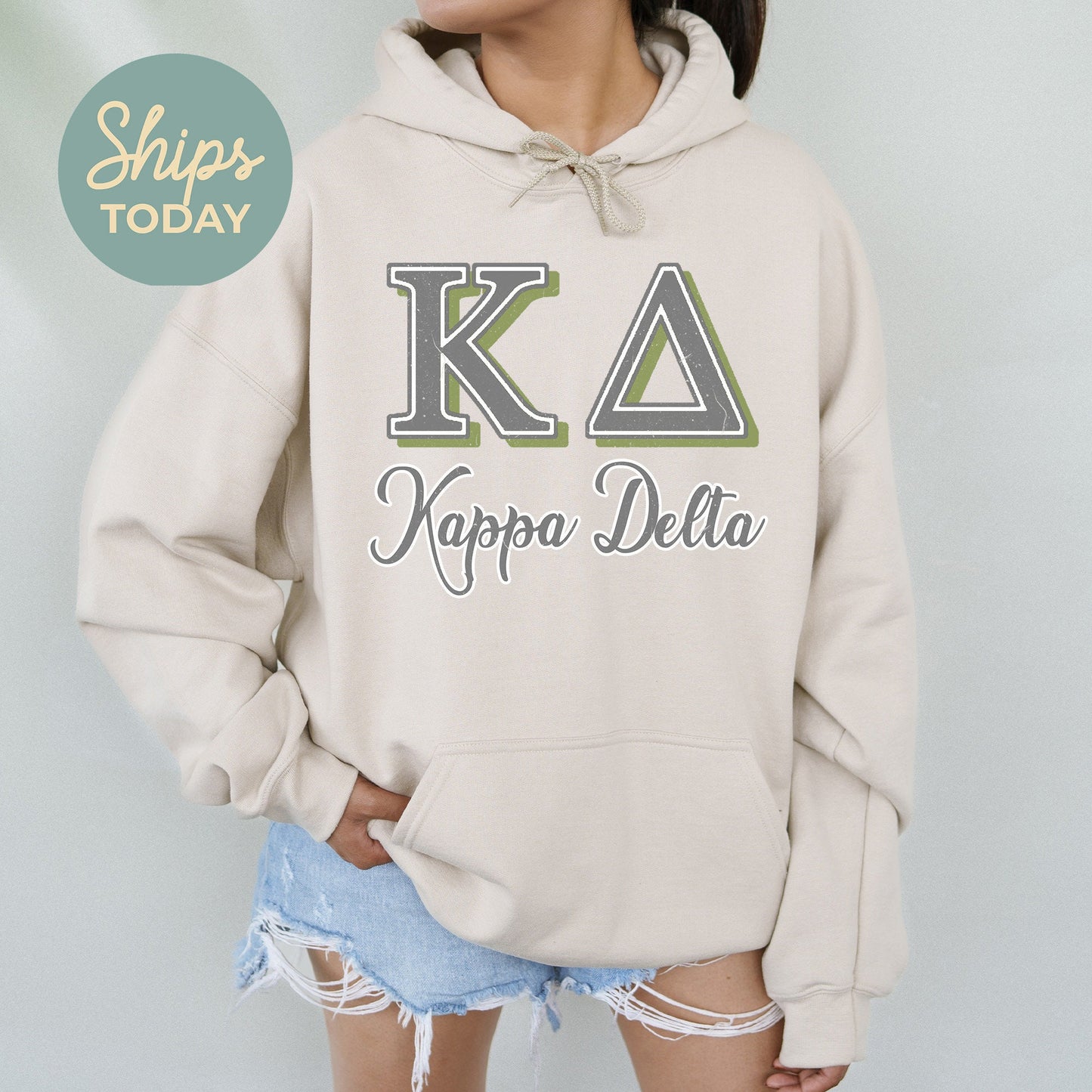Kappa Alpha Theta Greek Colors Sorority Hoodie _ 36084g