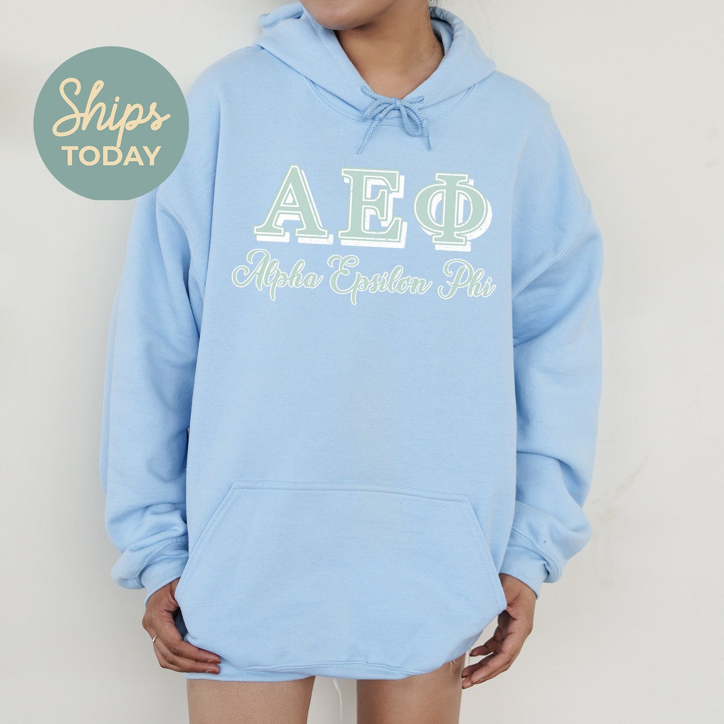 Alpha Epsilon Phi Greek Colors Sorority Hoodie _ 36071g