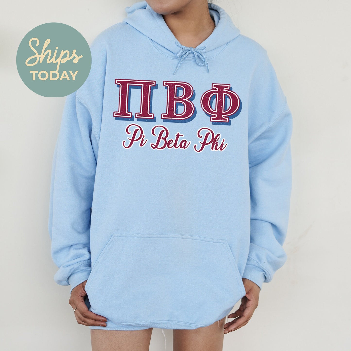 Pi Beta Phi Greek Colors Sorority Hoodie _ 36089g