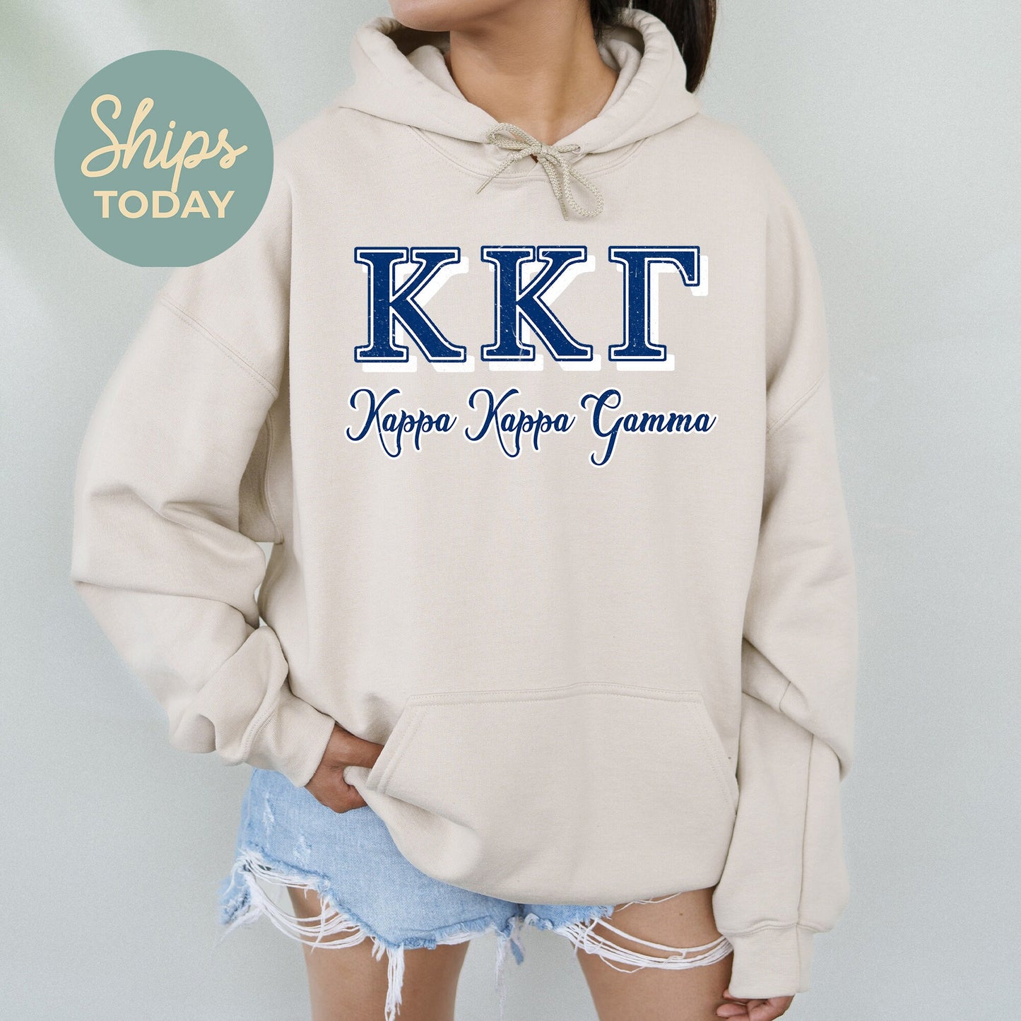 Kappa Kappa Gamma Greek Colors Sorority Hoodie _ 36086g
