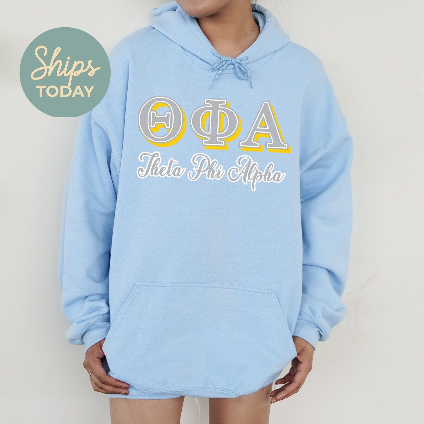 Theta Phi Alpha Greek Colors Sorority Hoodie _ 36093g
